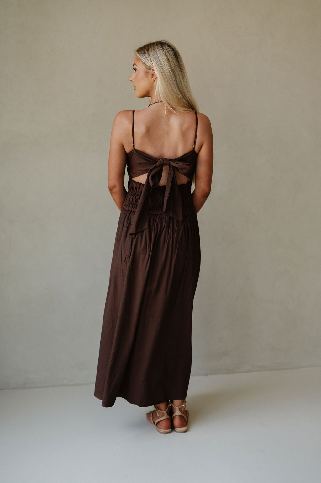 Luna Maxi Dress-Chocolate