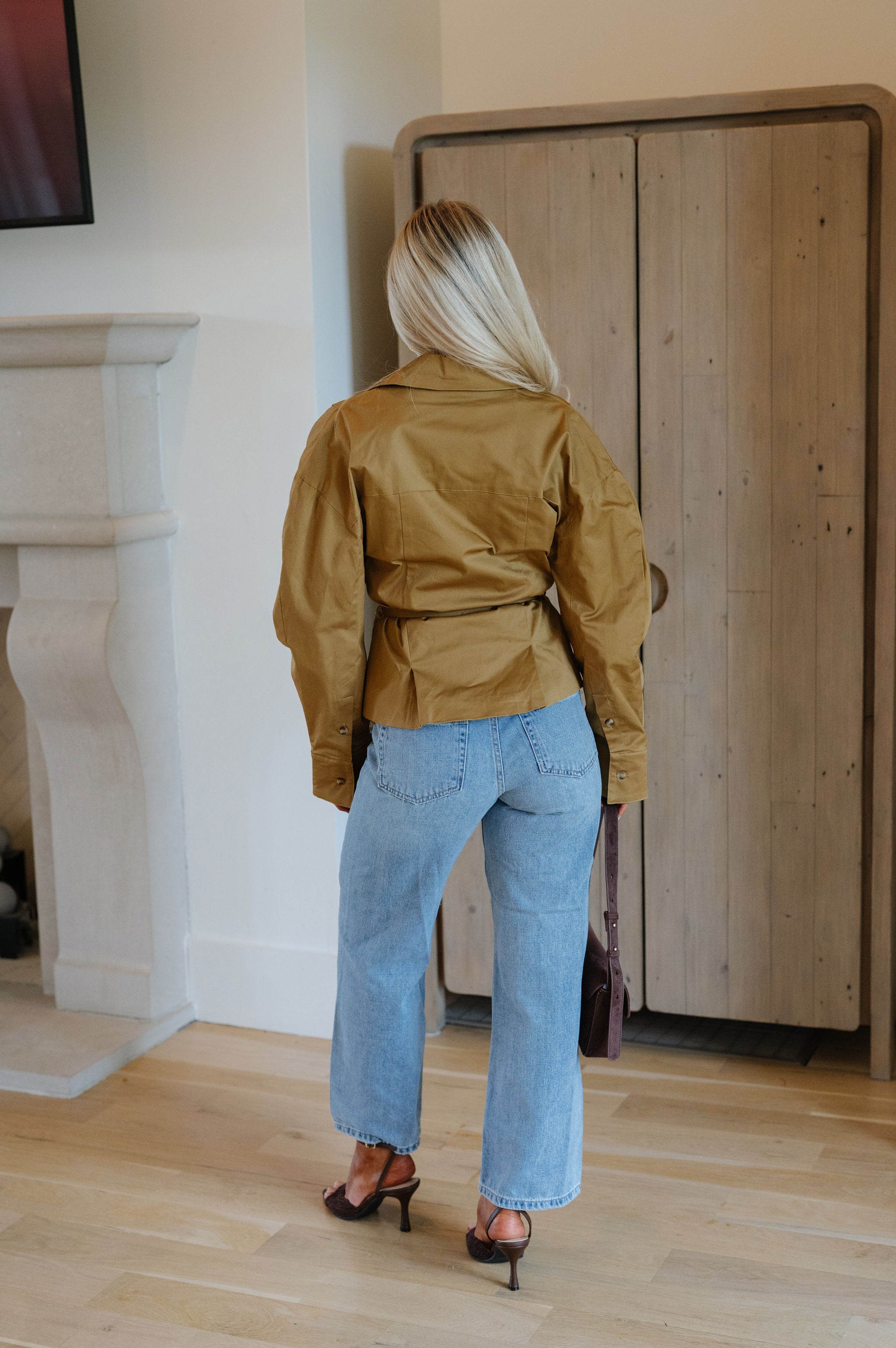 Macie Canvas Jacket-Khaki