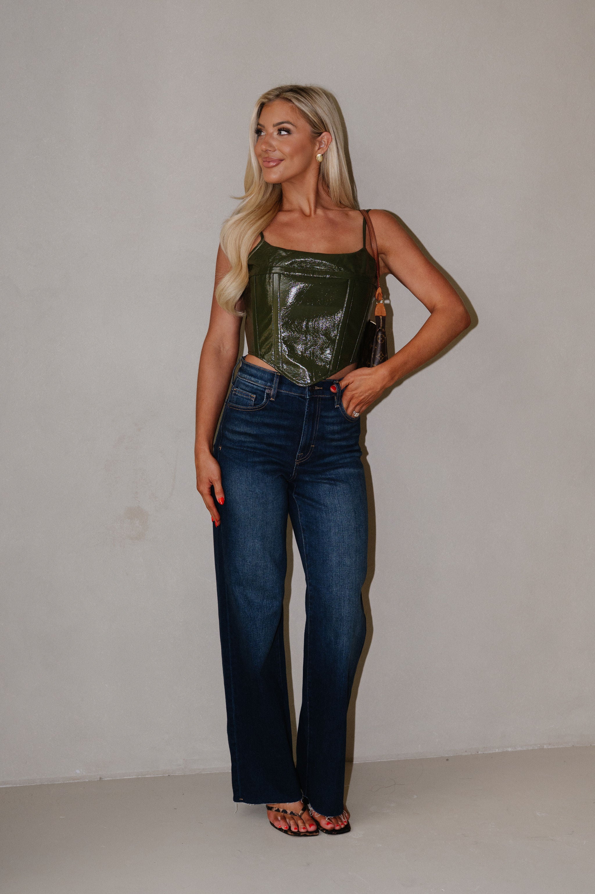 Rachel Top-Dark Olive