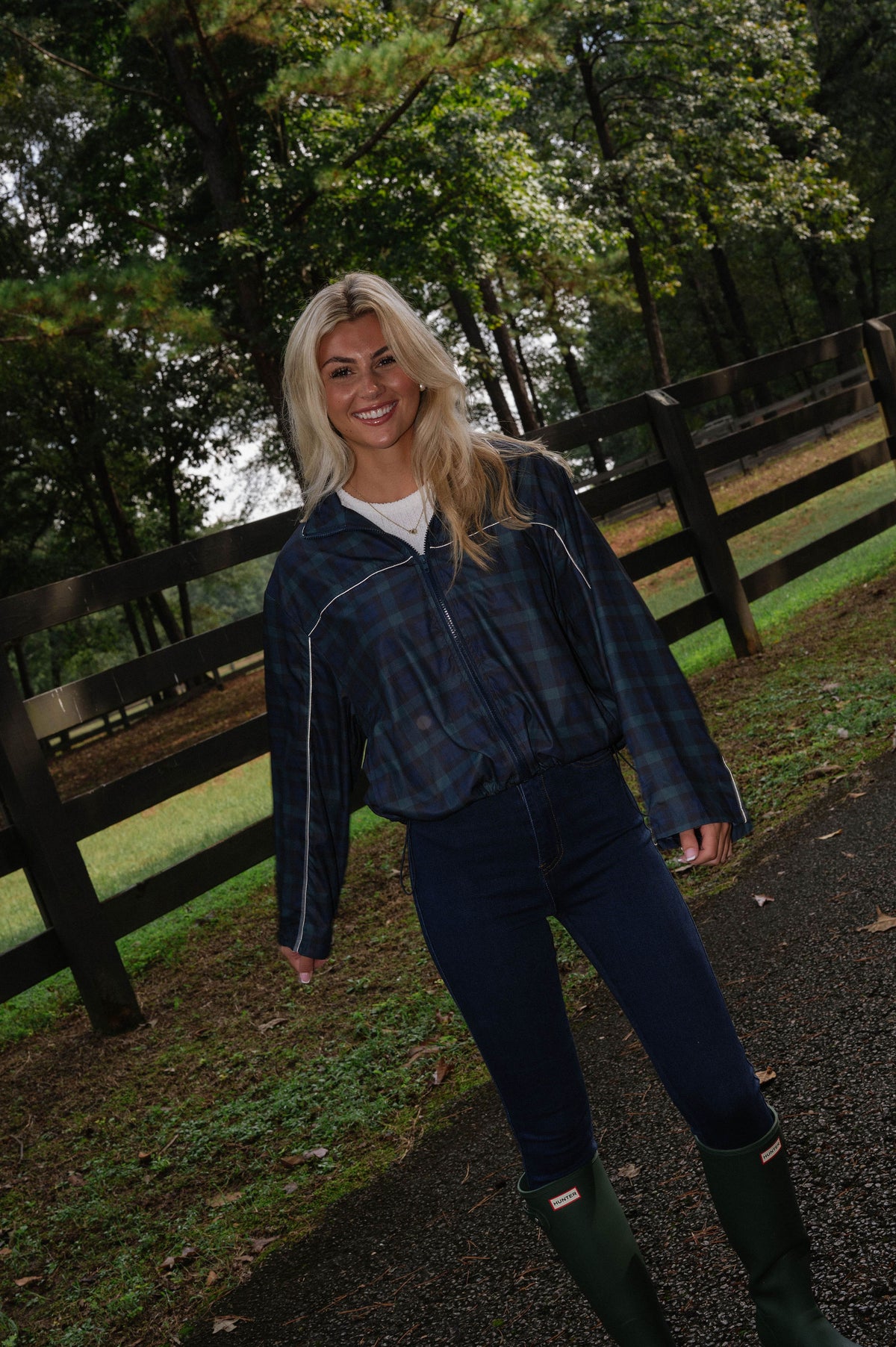 Millie Plaid Zip Up Jacket