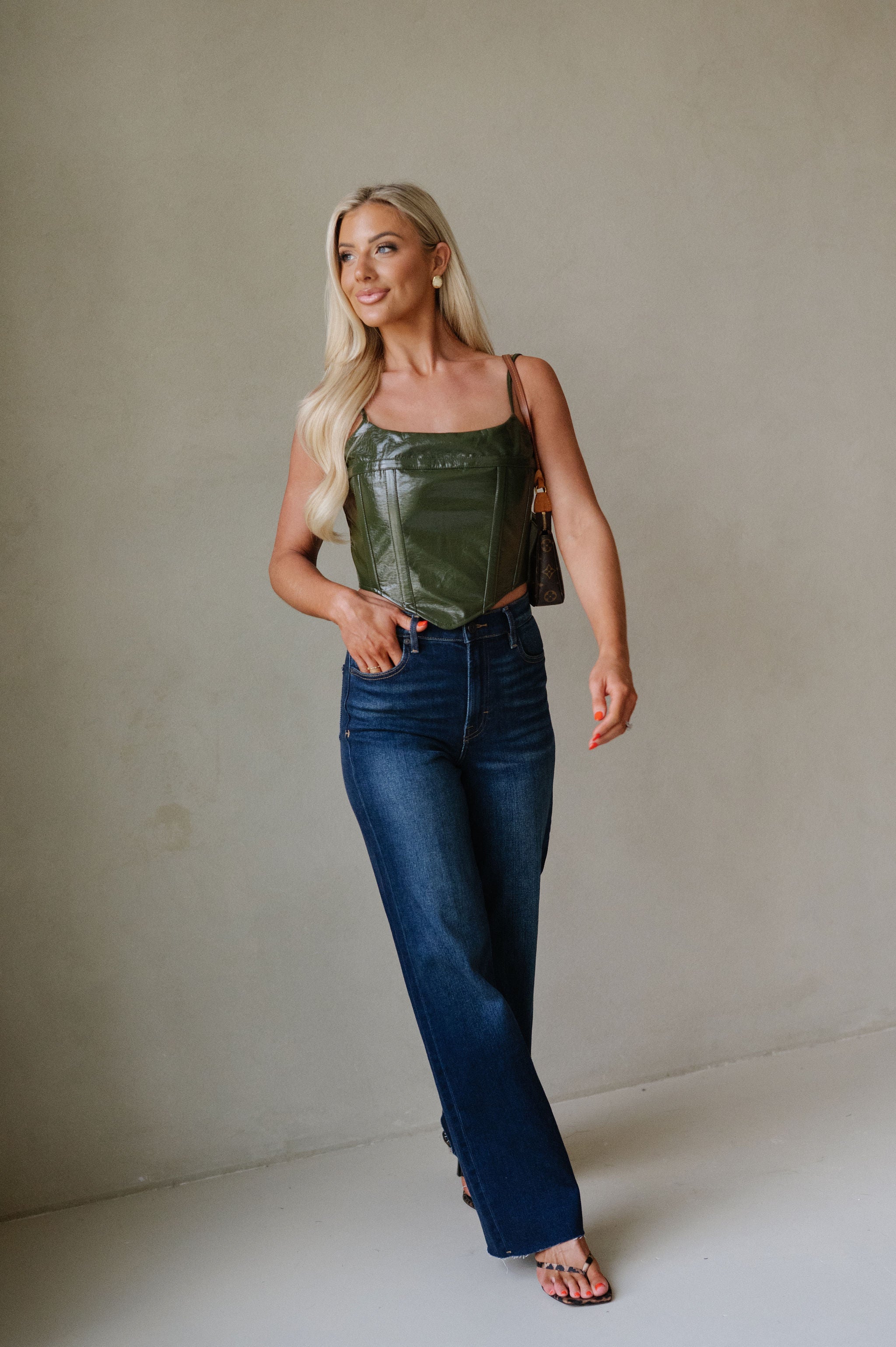 Rachel Top-Dark Olive