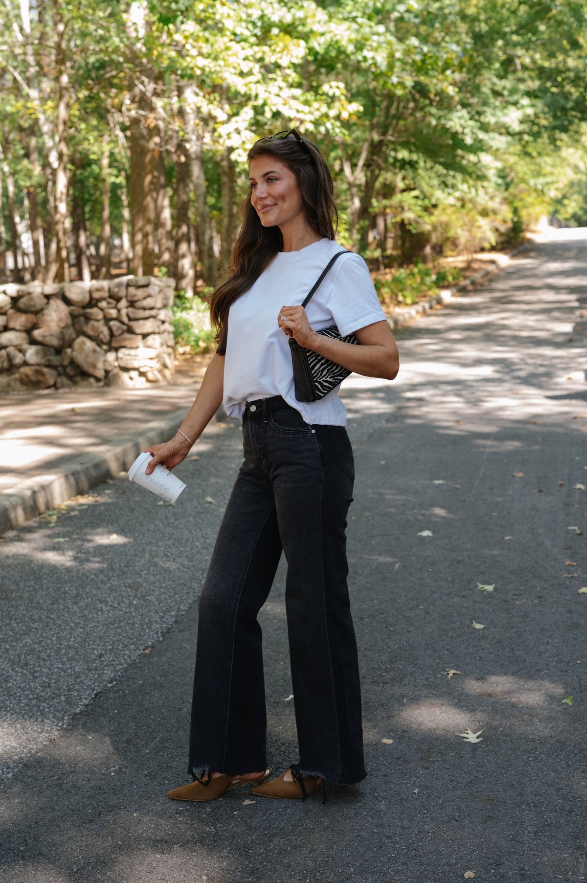Wren High Rise Relaxed Flare-Black