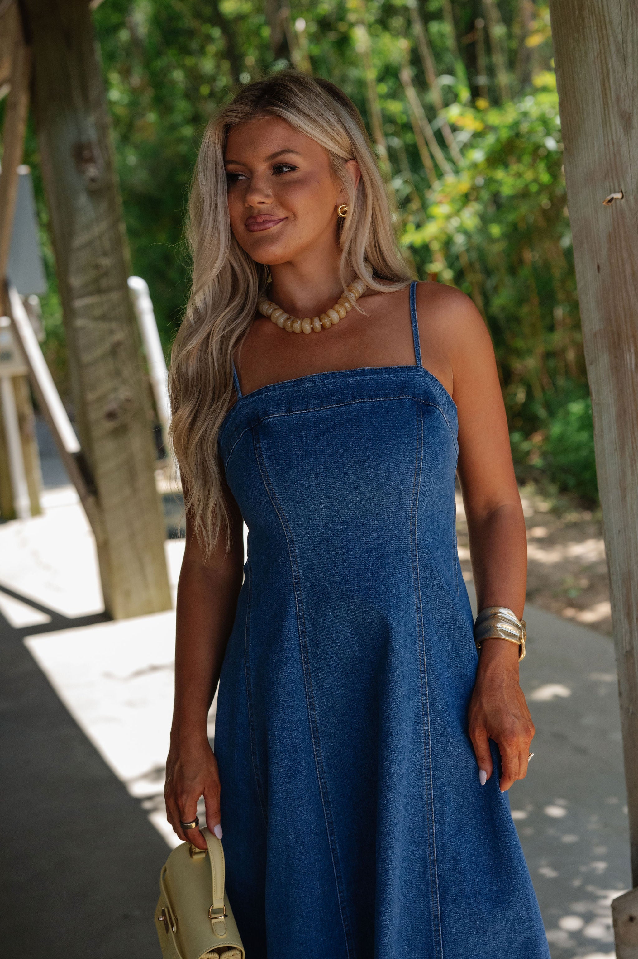 Maddie Denim Midi Dress