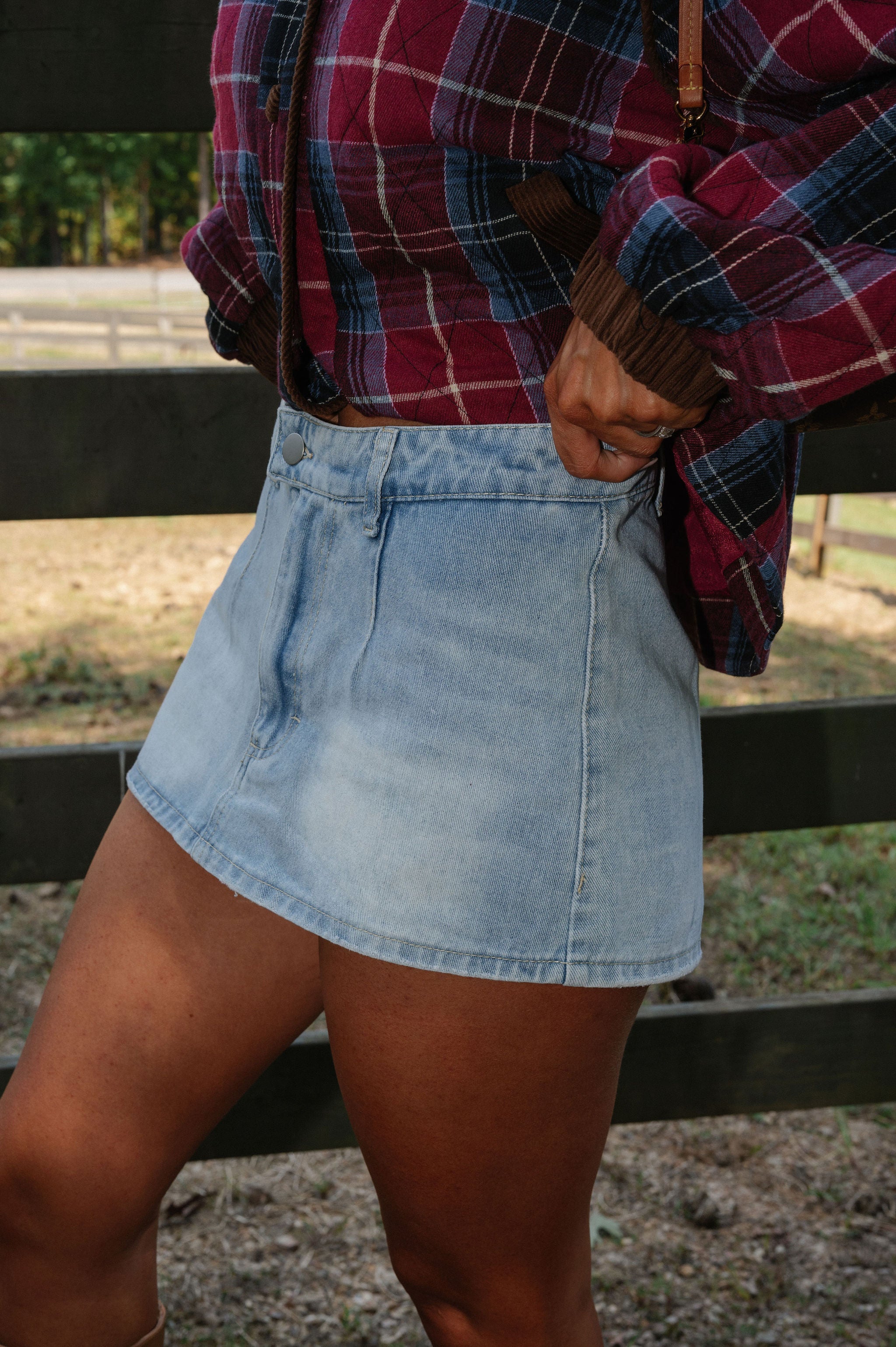 Gordie Skort-Medium Wash