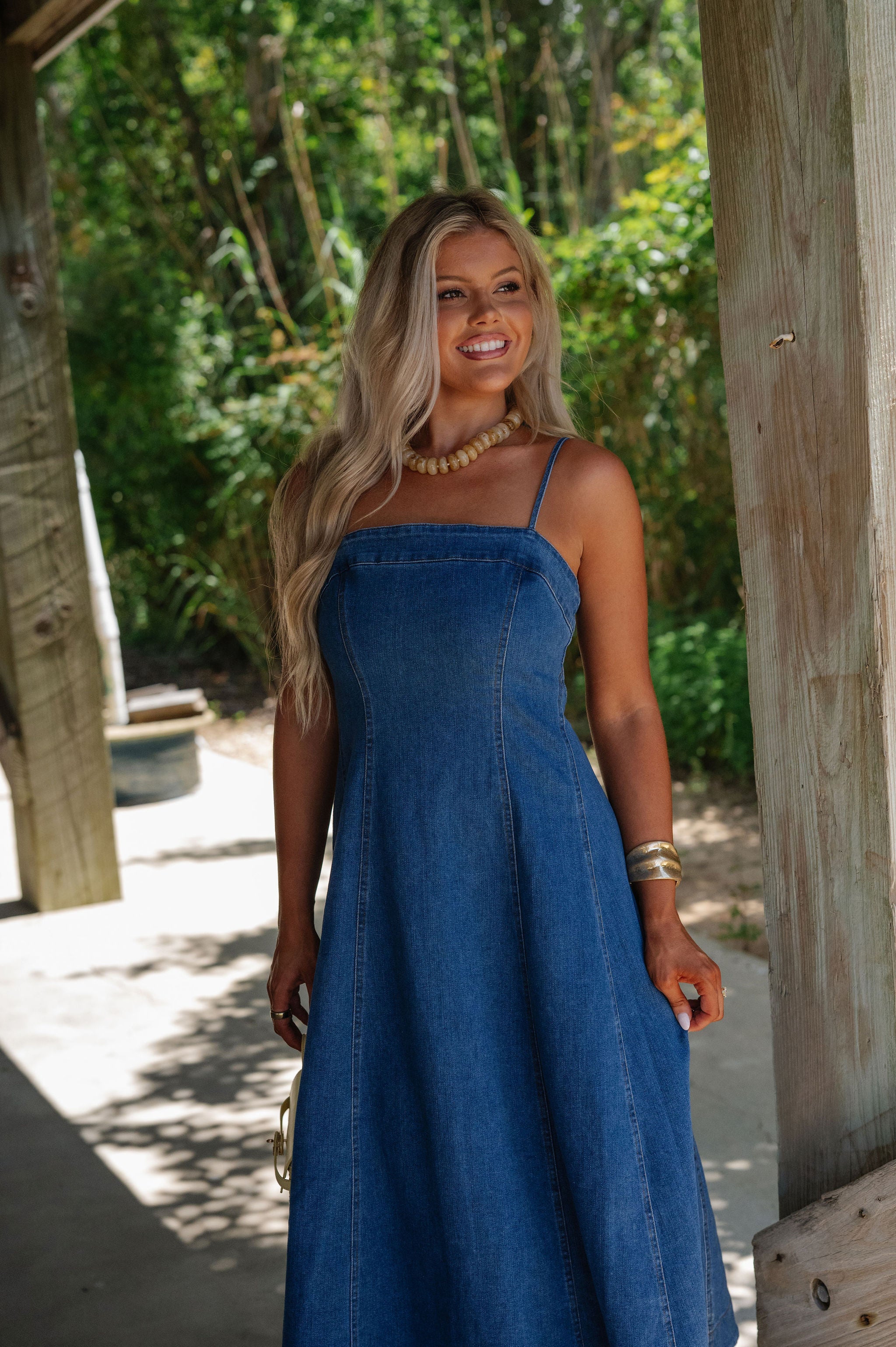 Maddie Denim Midi Dress