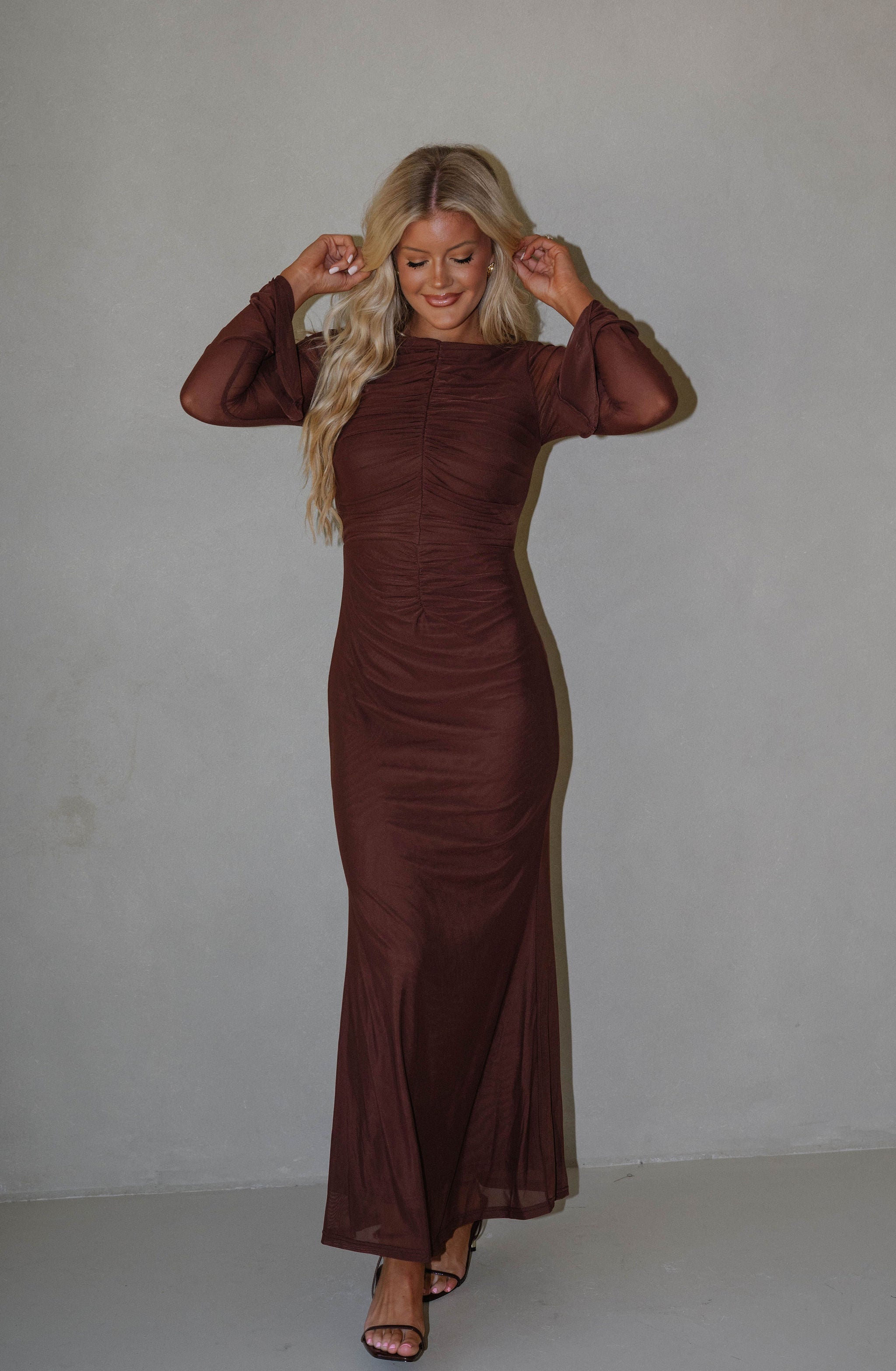 Booker Maxi Dress-Chocolate
