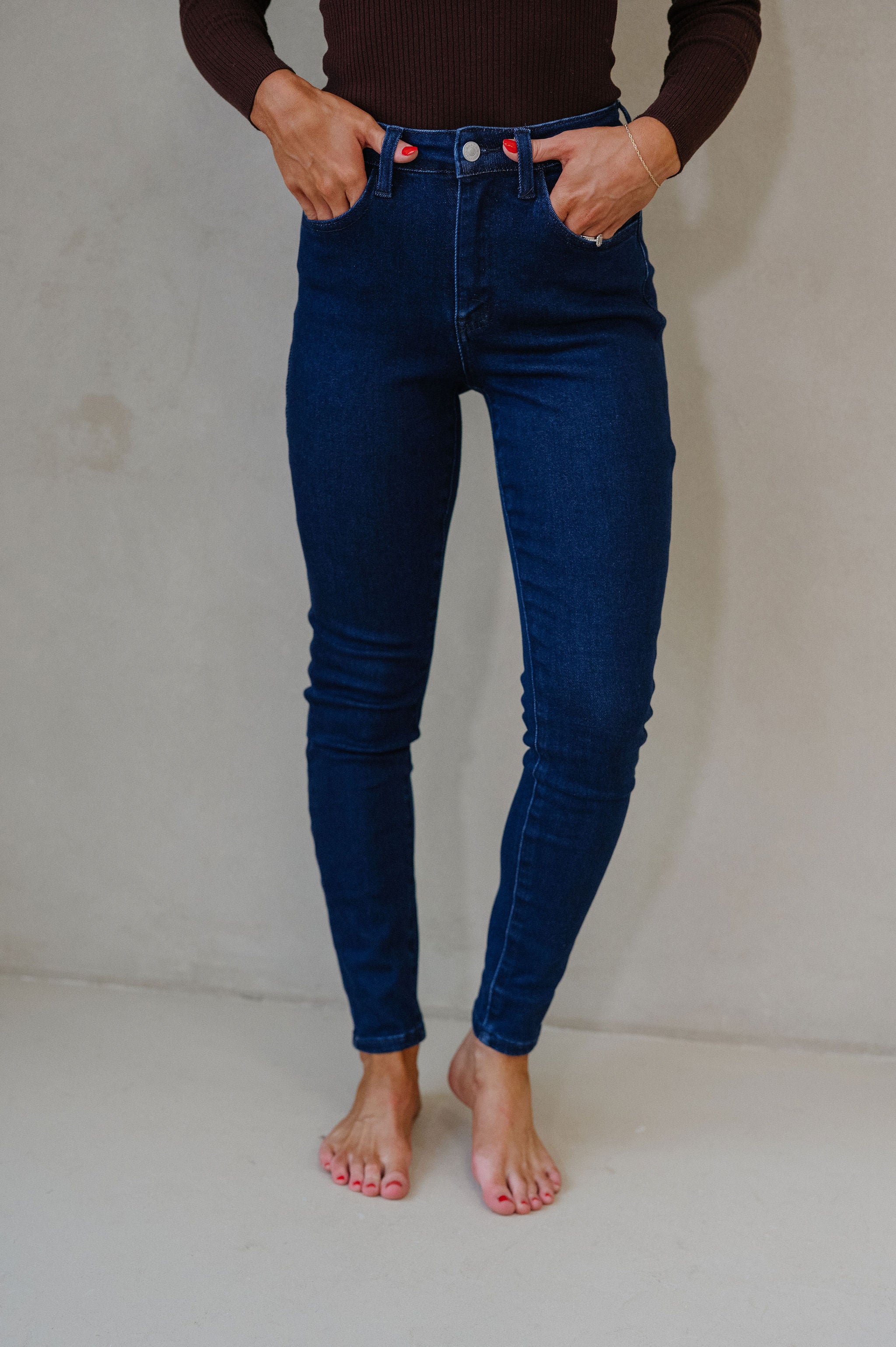 Lennox High Rise Skinny Jeans-Dark