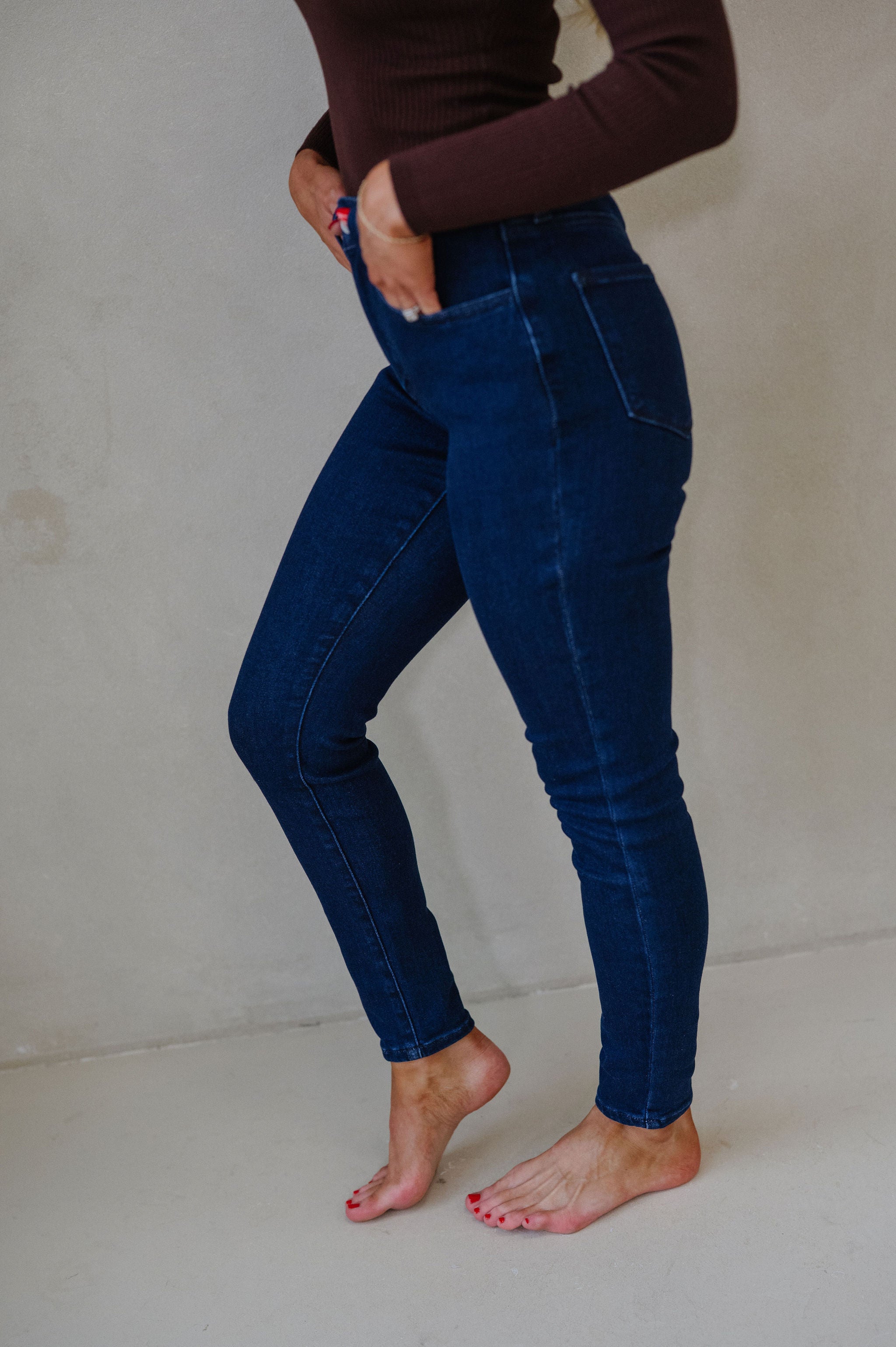 Lennox High Rise Skinny Jeans-Dark