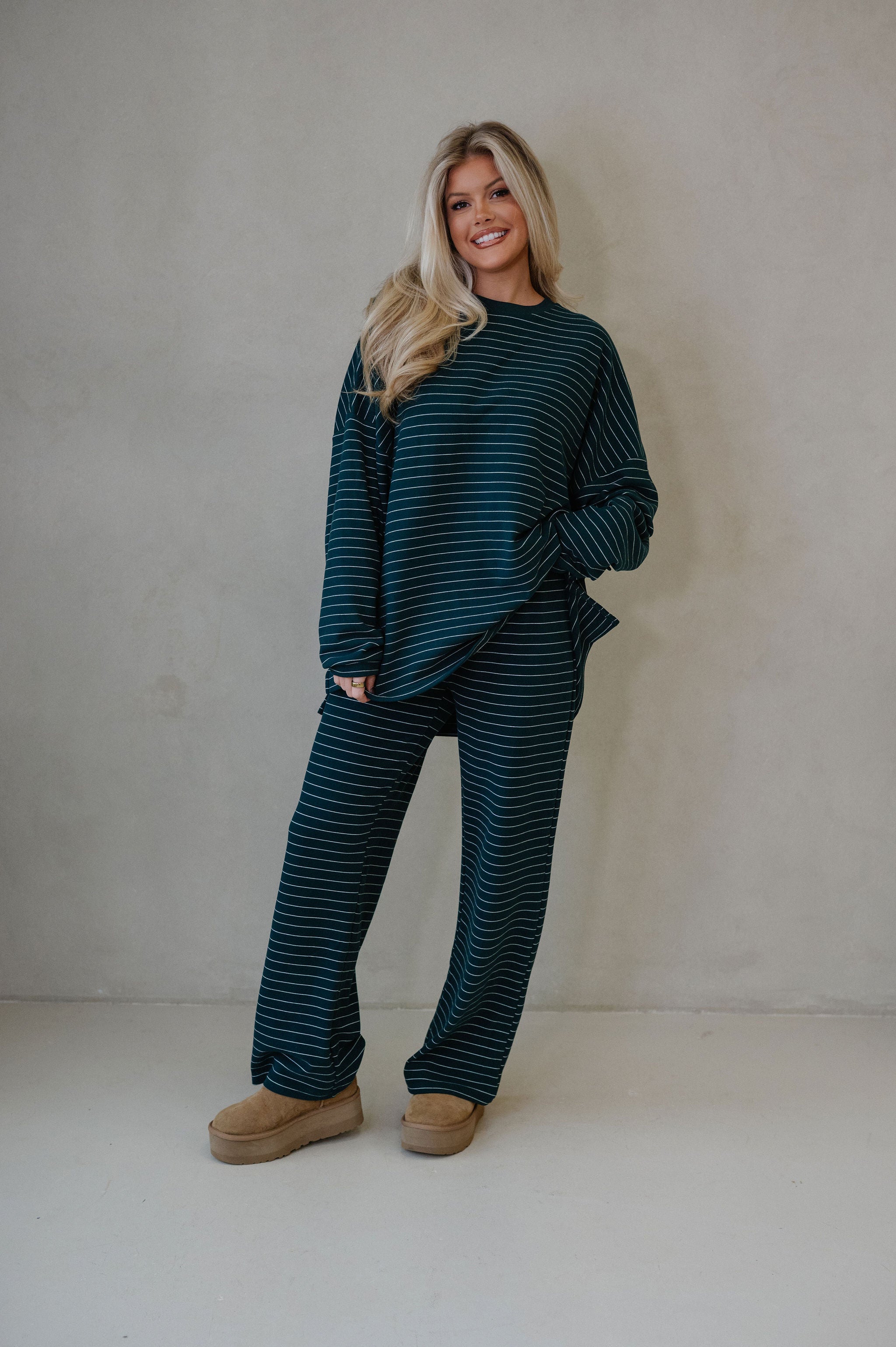 Laurel Striped Top-Green