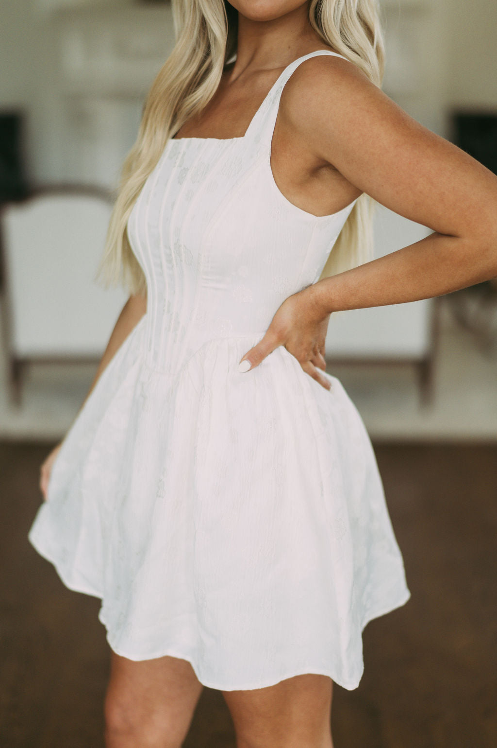Peyton Structured Dress- Cream