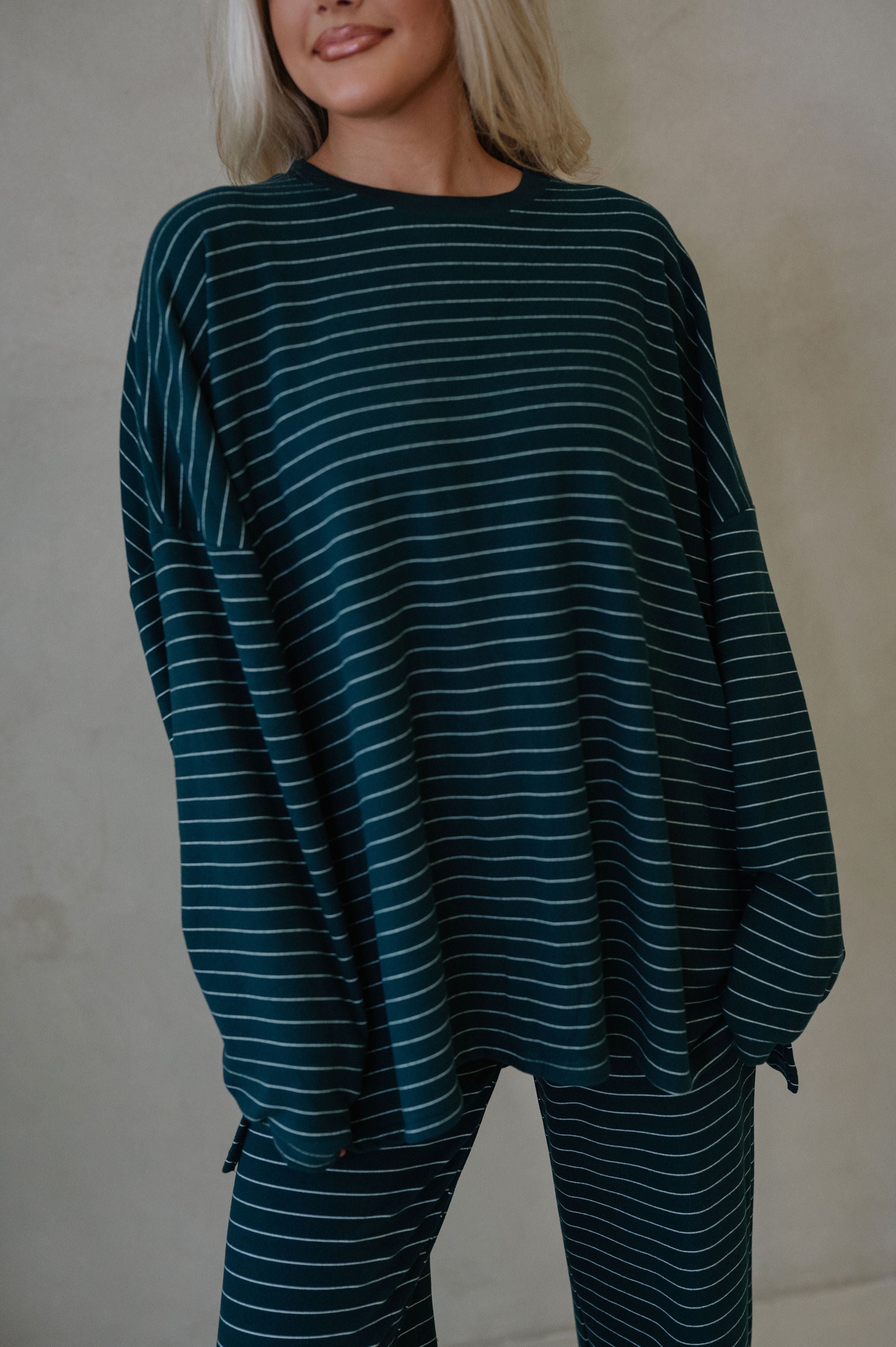 Laurel Striped Top-Green