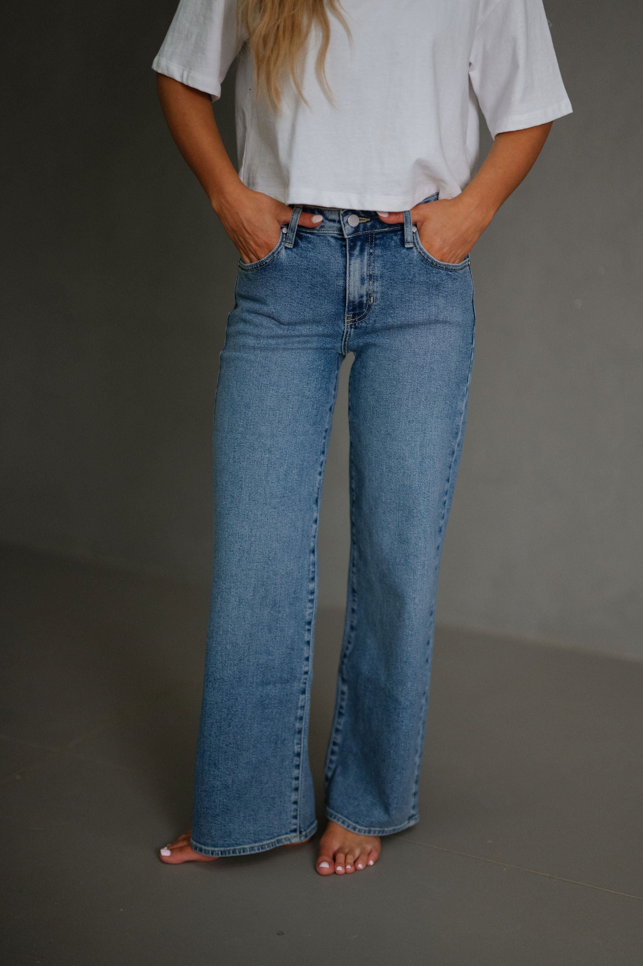 Culver Straight Leg Jeans-Medium Wash