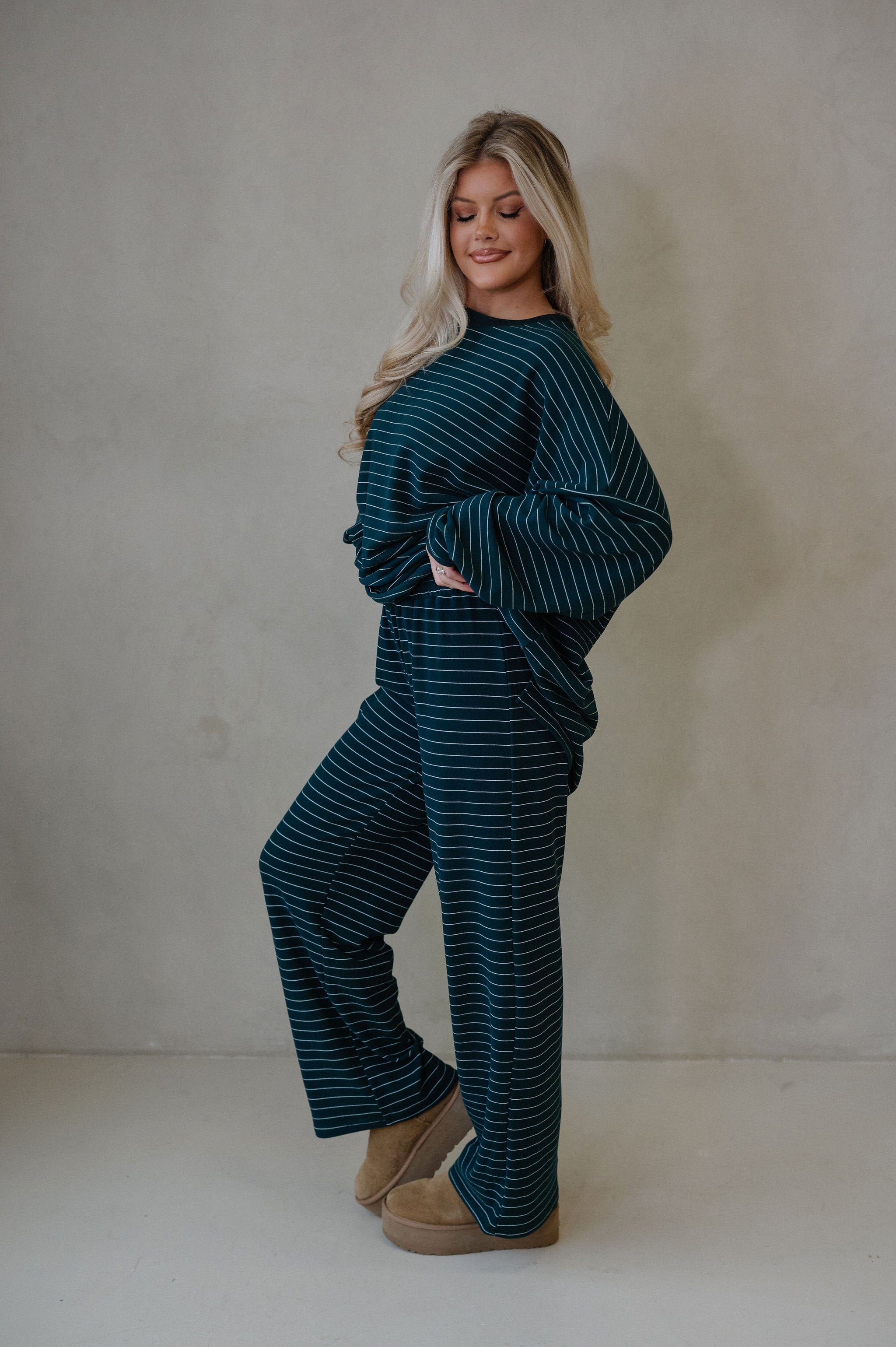 Laurel Striped Top-Green