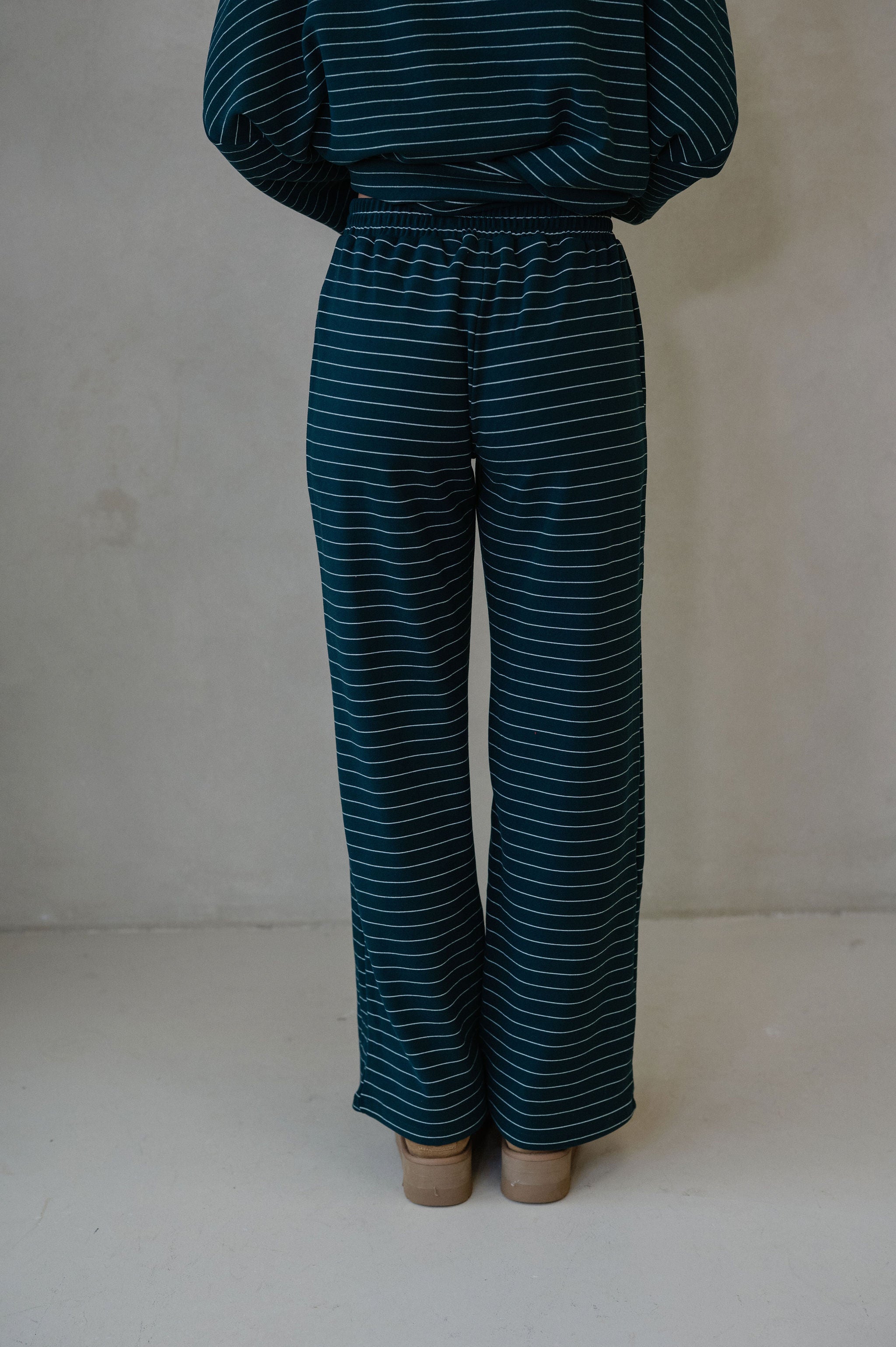 Hattie Striped Pants-Green