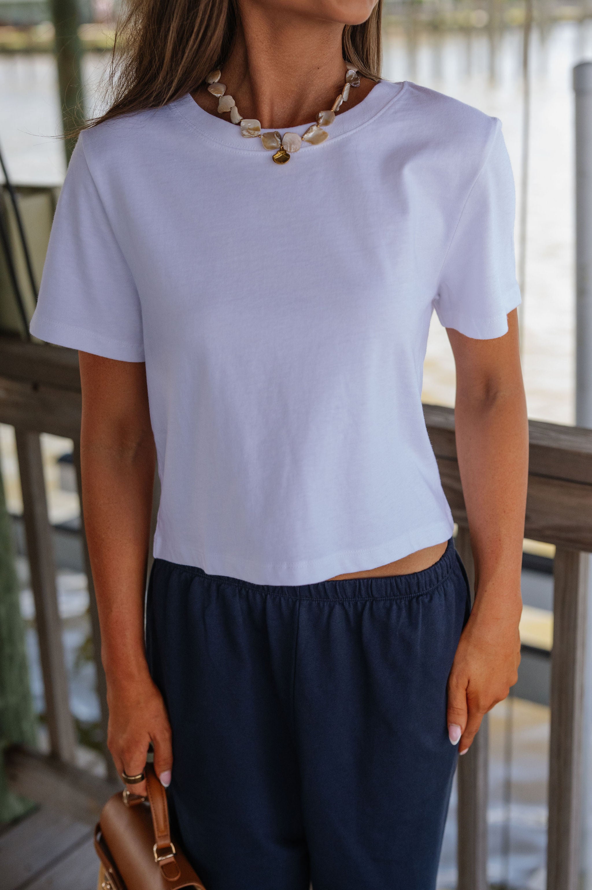 Everyday Crop Tee -White