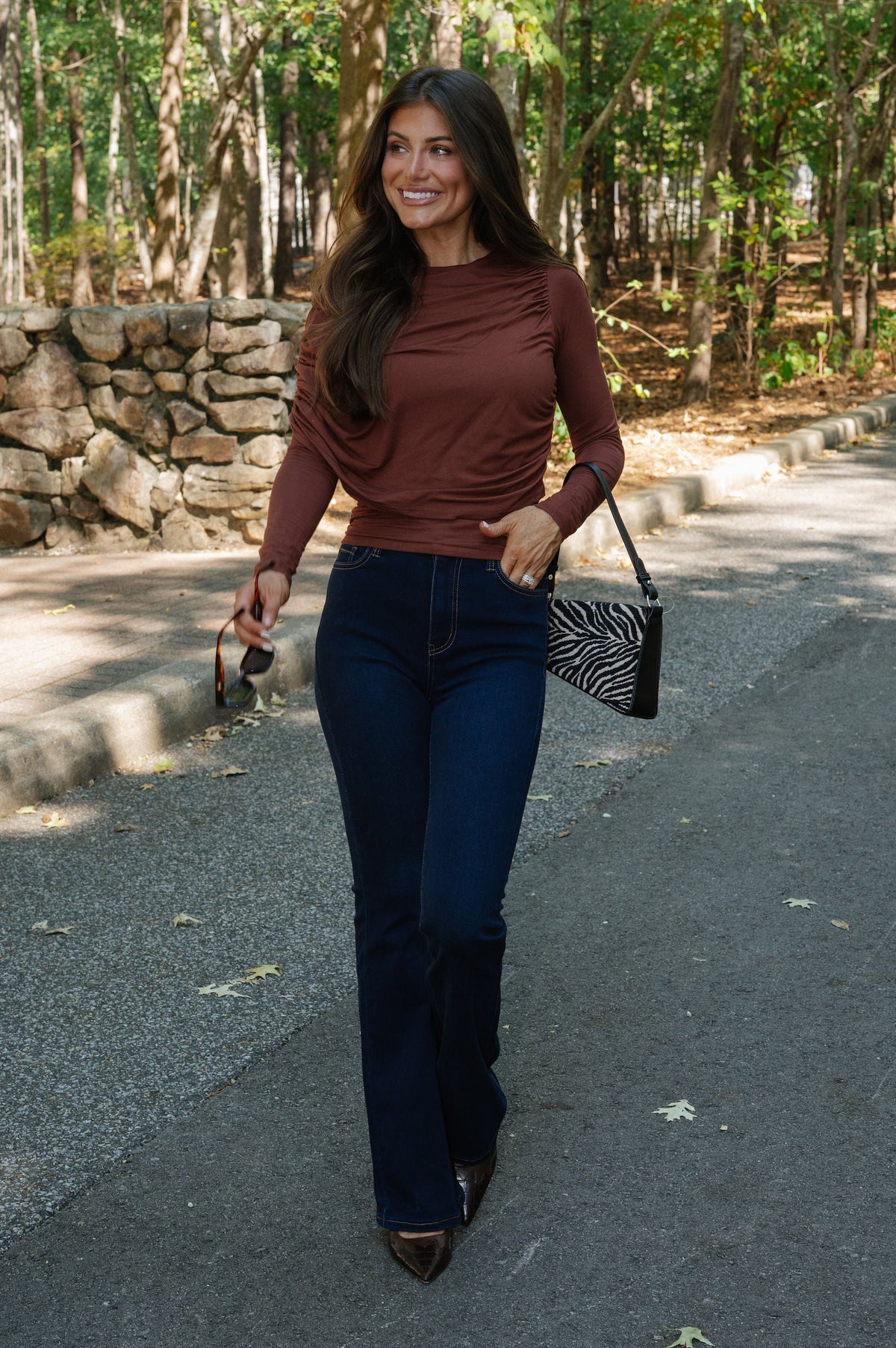 Grayson Cape Top-Brown