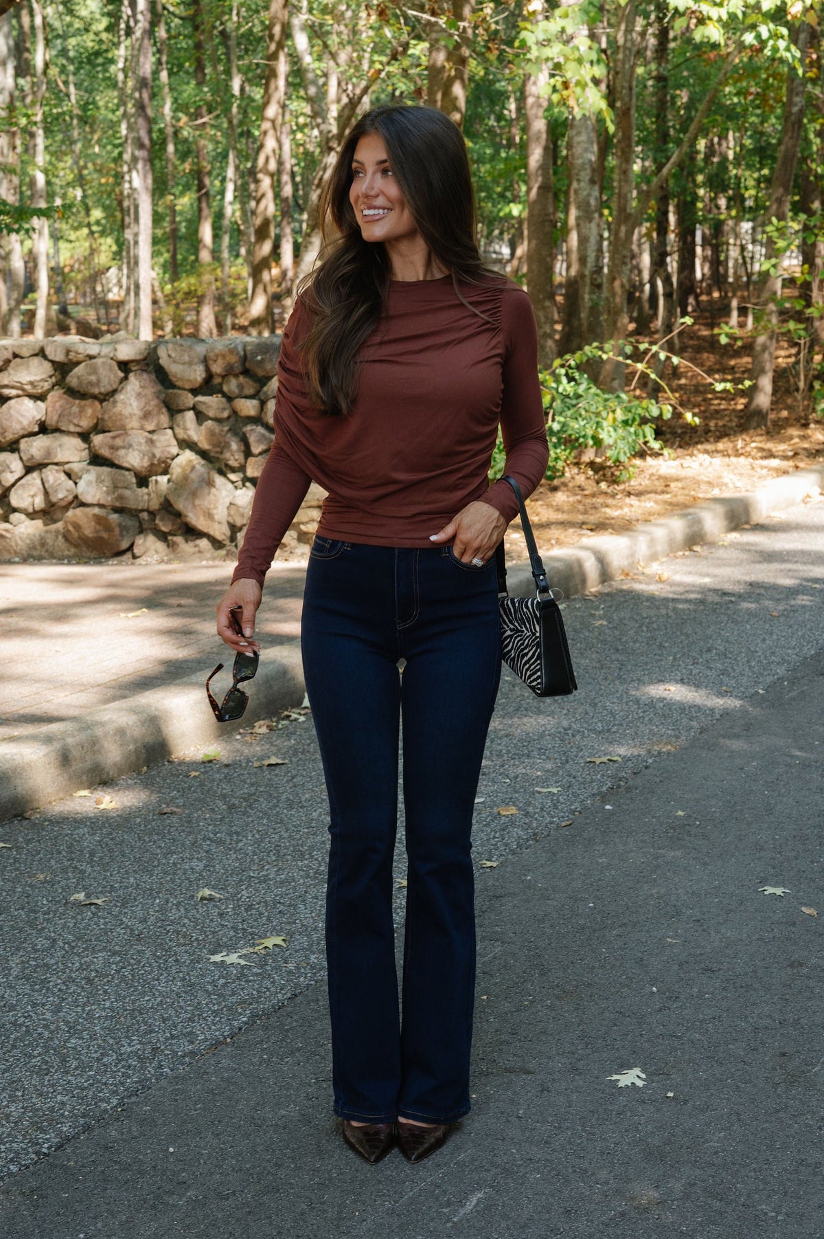Grayson Cape Top-Brown
