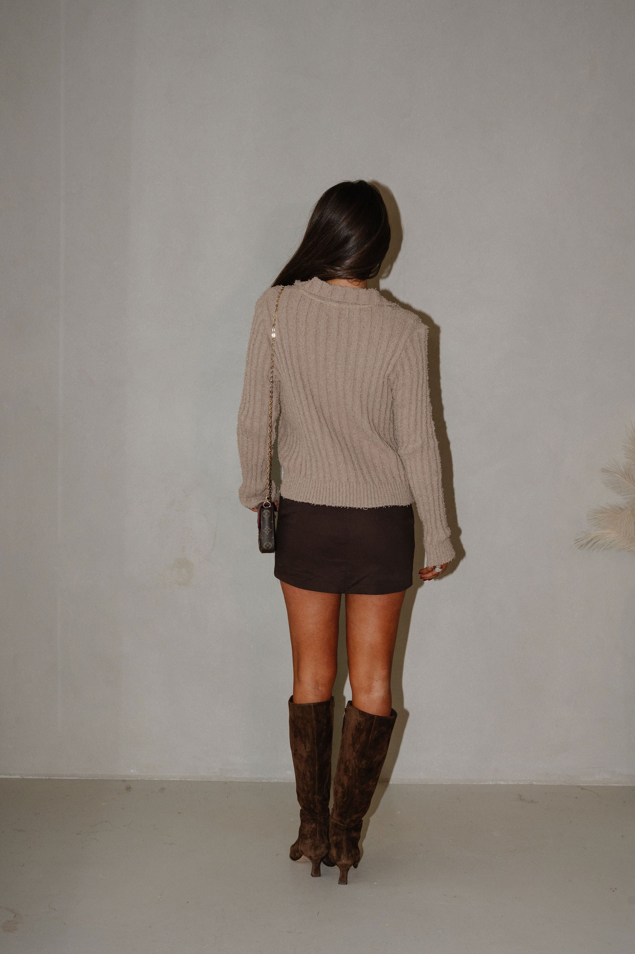 Jax Textured Top-Khaki