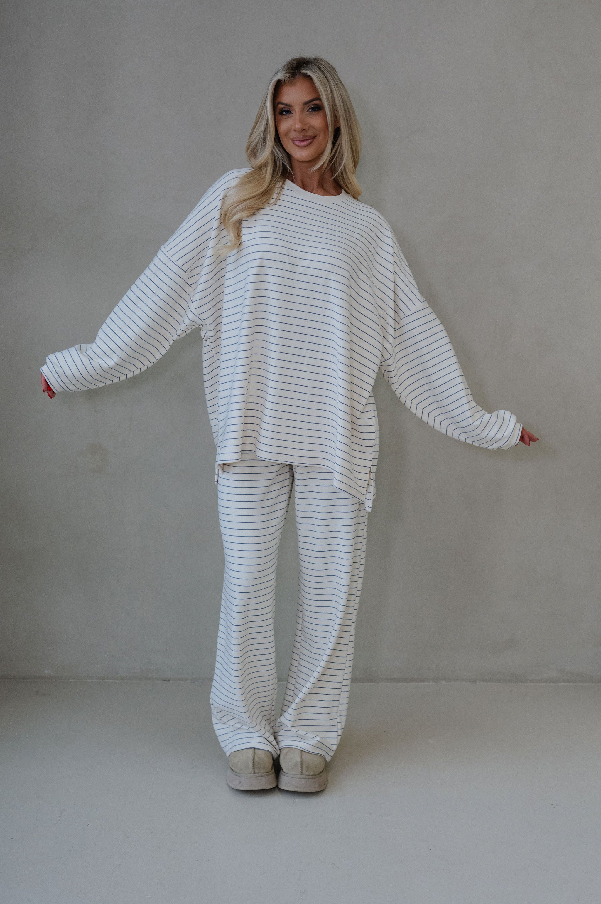 Laurel Striped Top-Ivory
