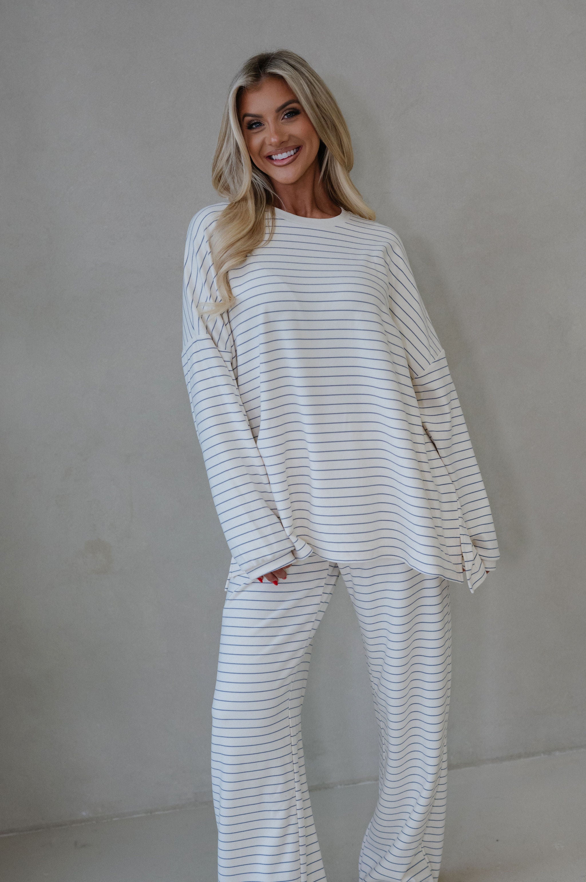 Laurel Striped Top-Ivory