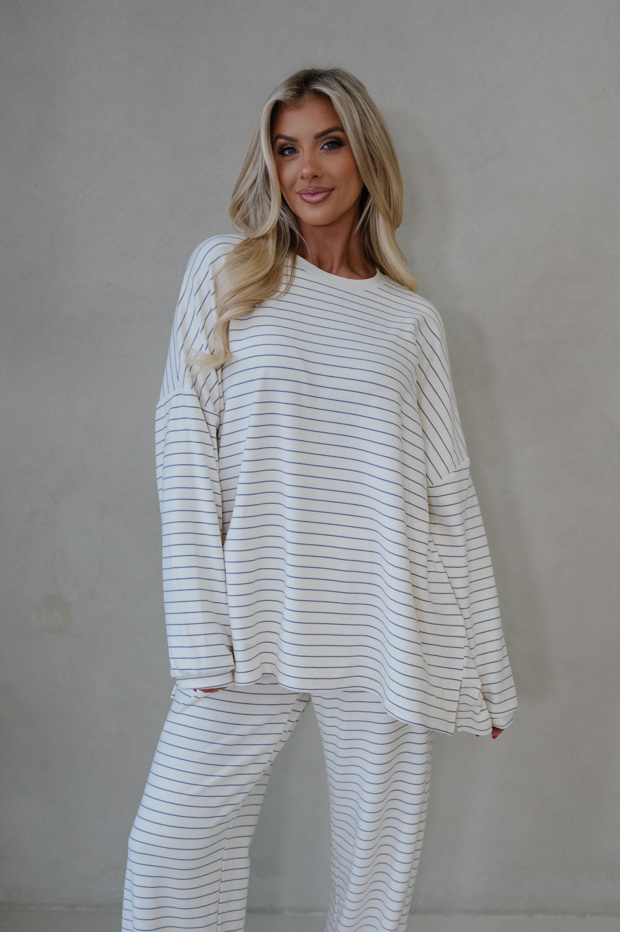 Laurel Striped Top-Ivory