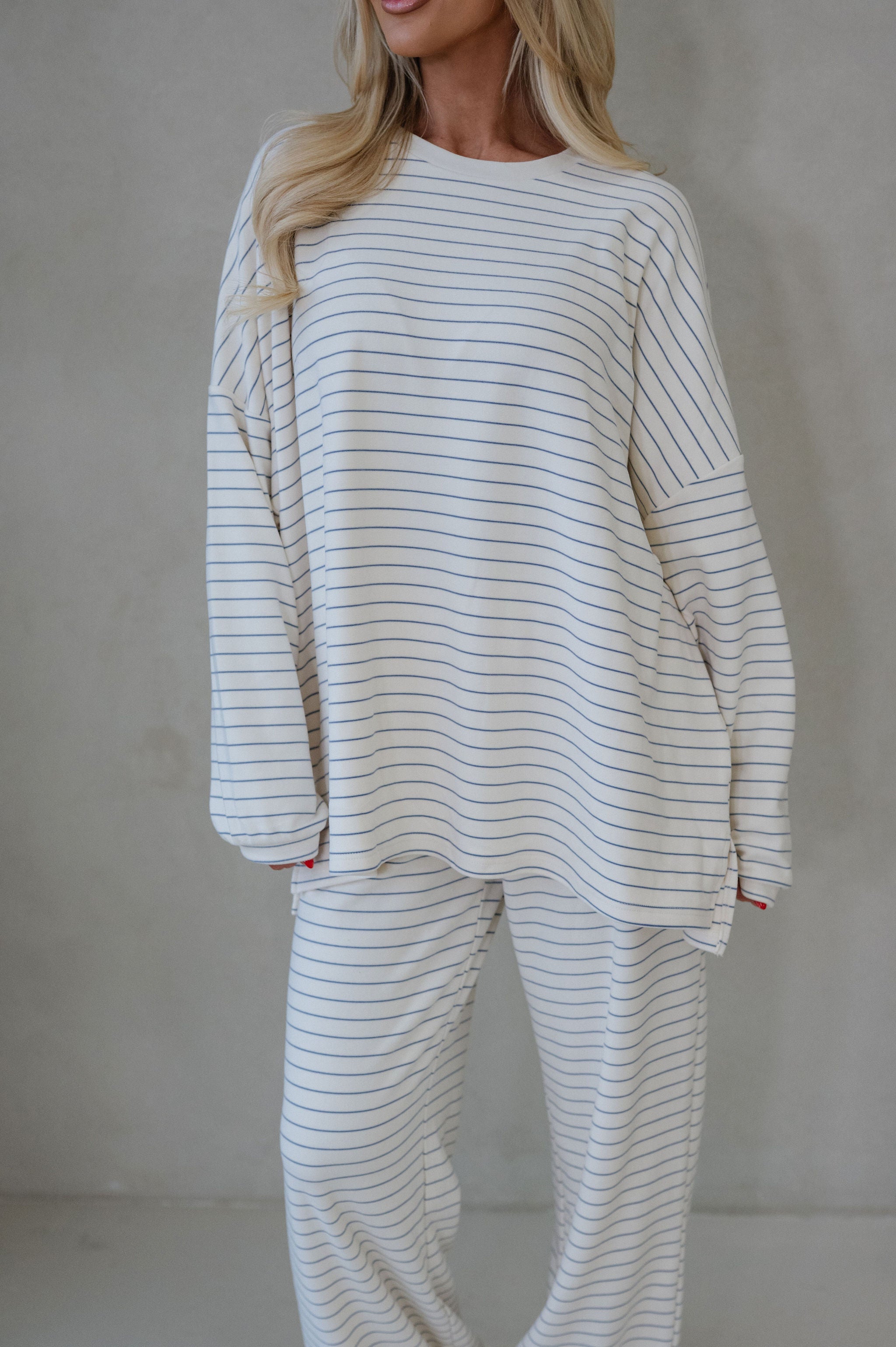 Laurel Striped Top-Ivory