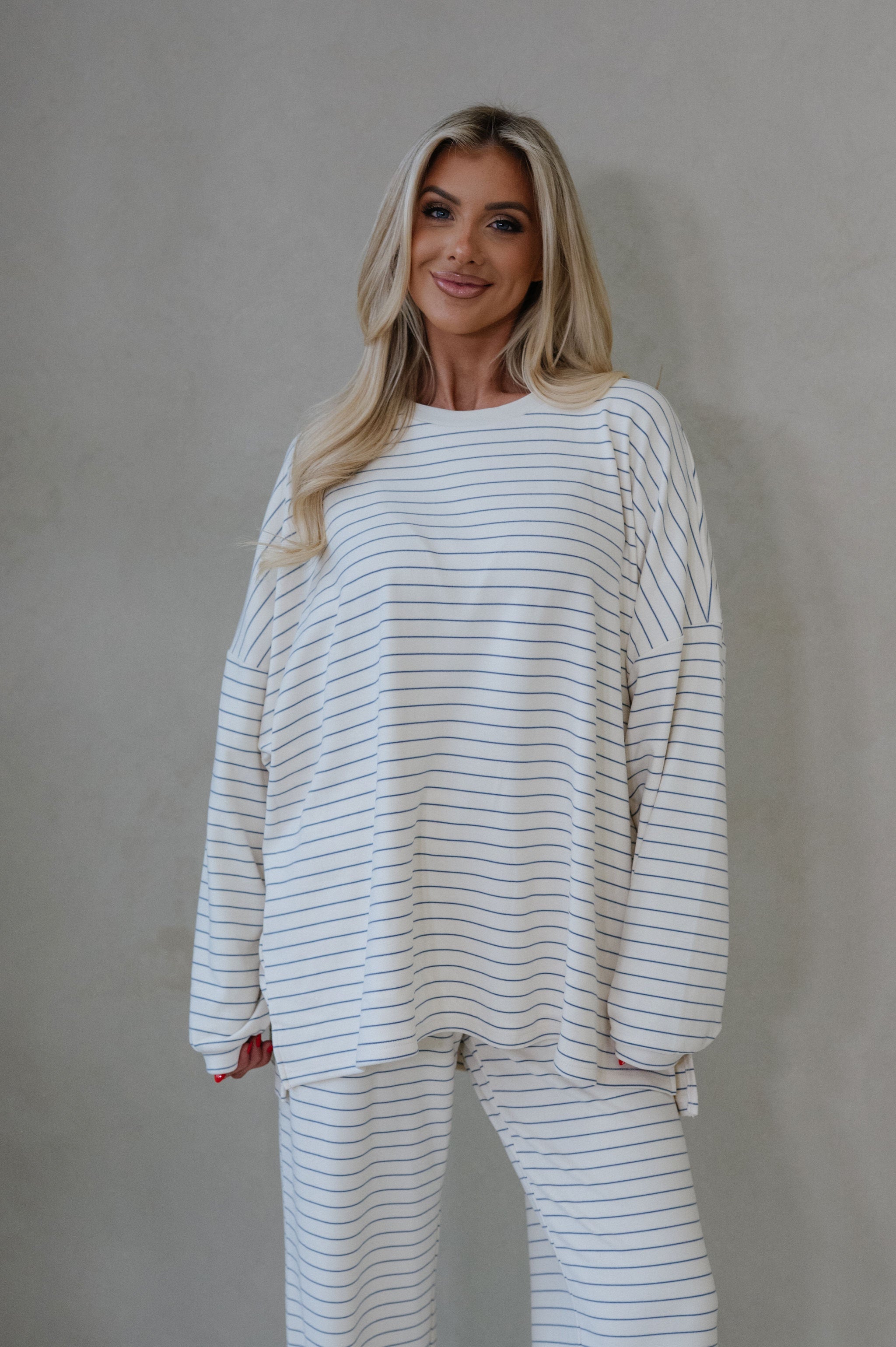 Laurel Striped Top-Ivory