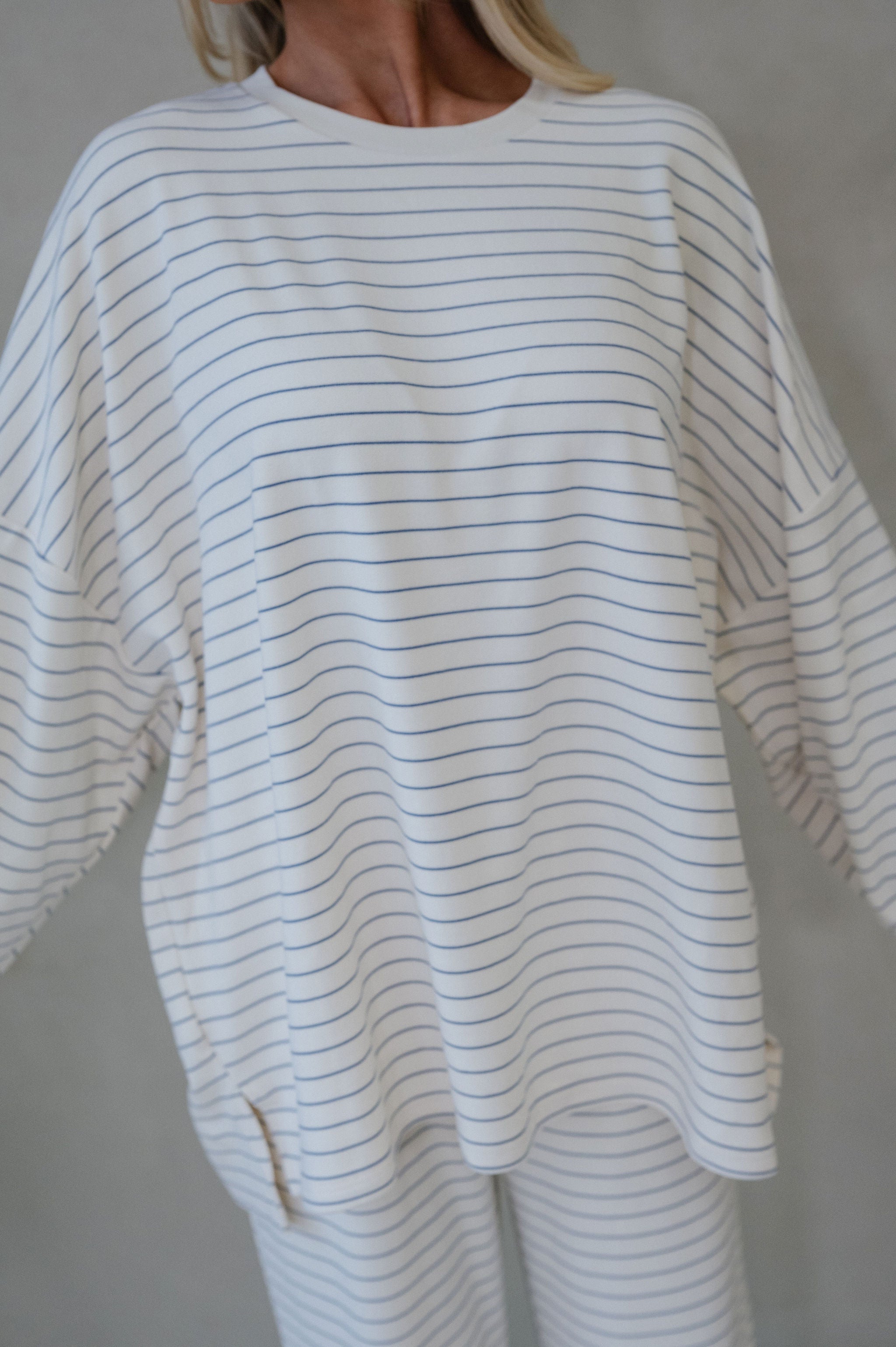 Laurel Striped Top-Ivory