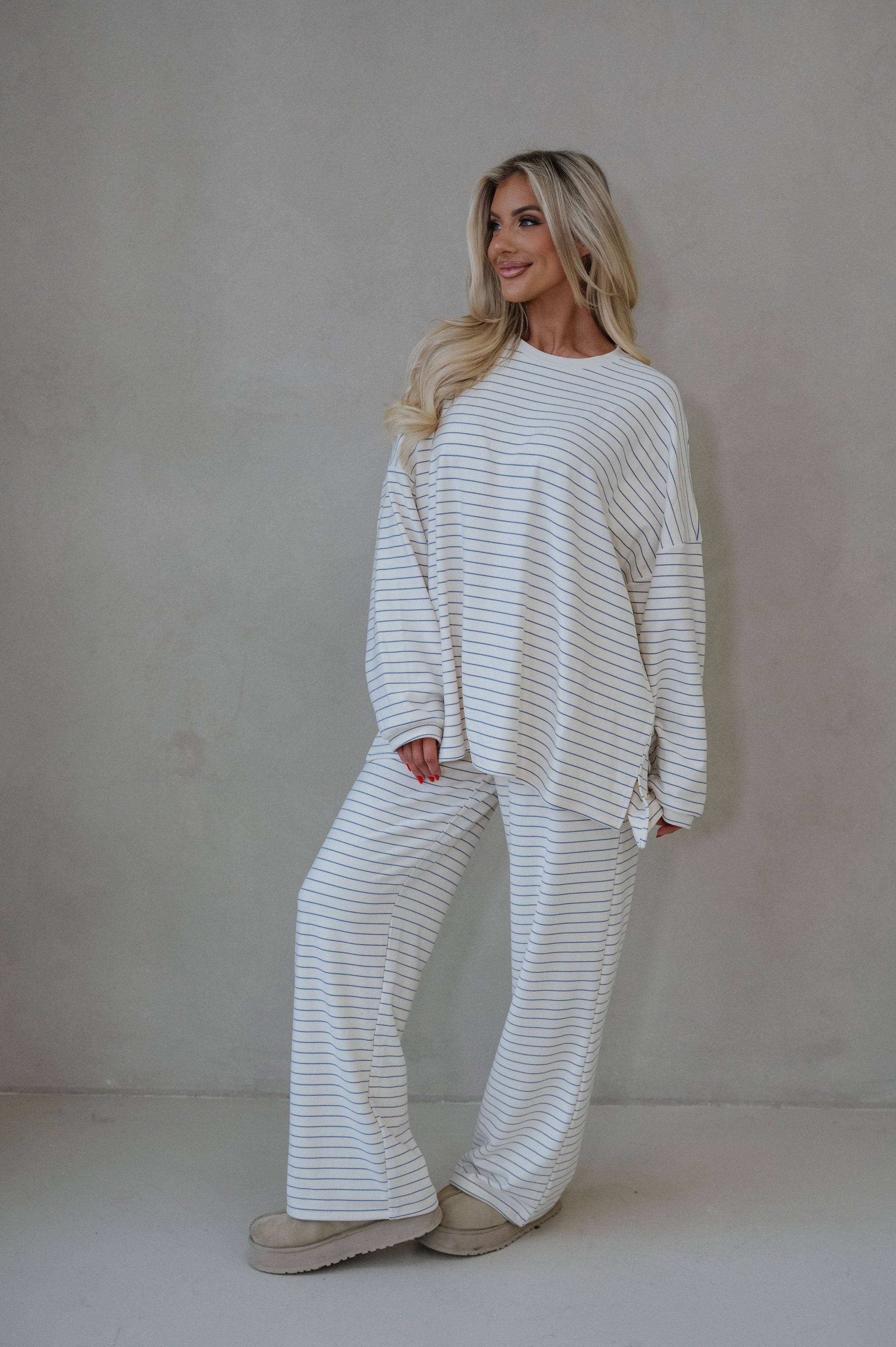 Laurel Striped Top-Ivory