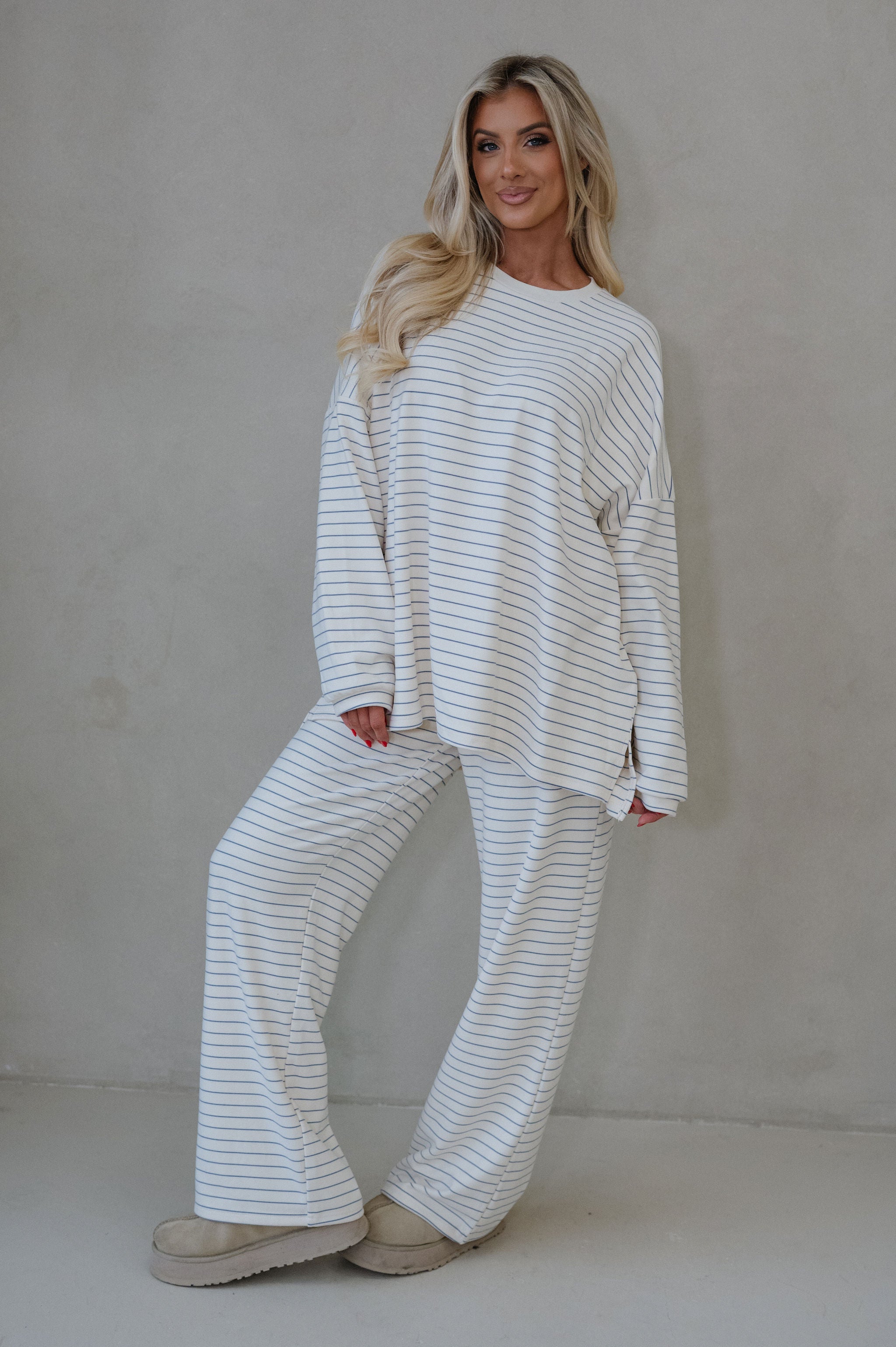 Laurel Striped Top-Ivory