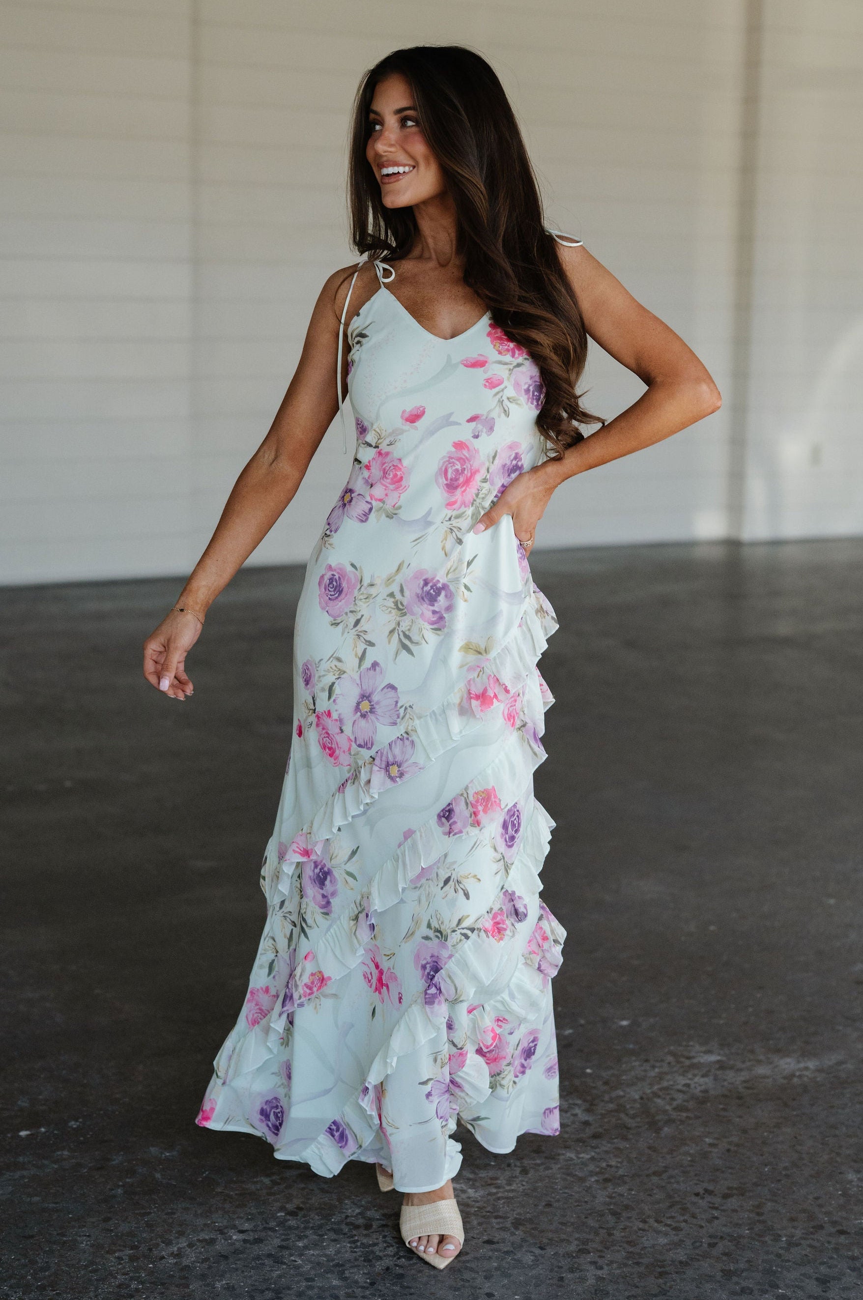 Sabrina Tiered Dress- Mint