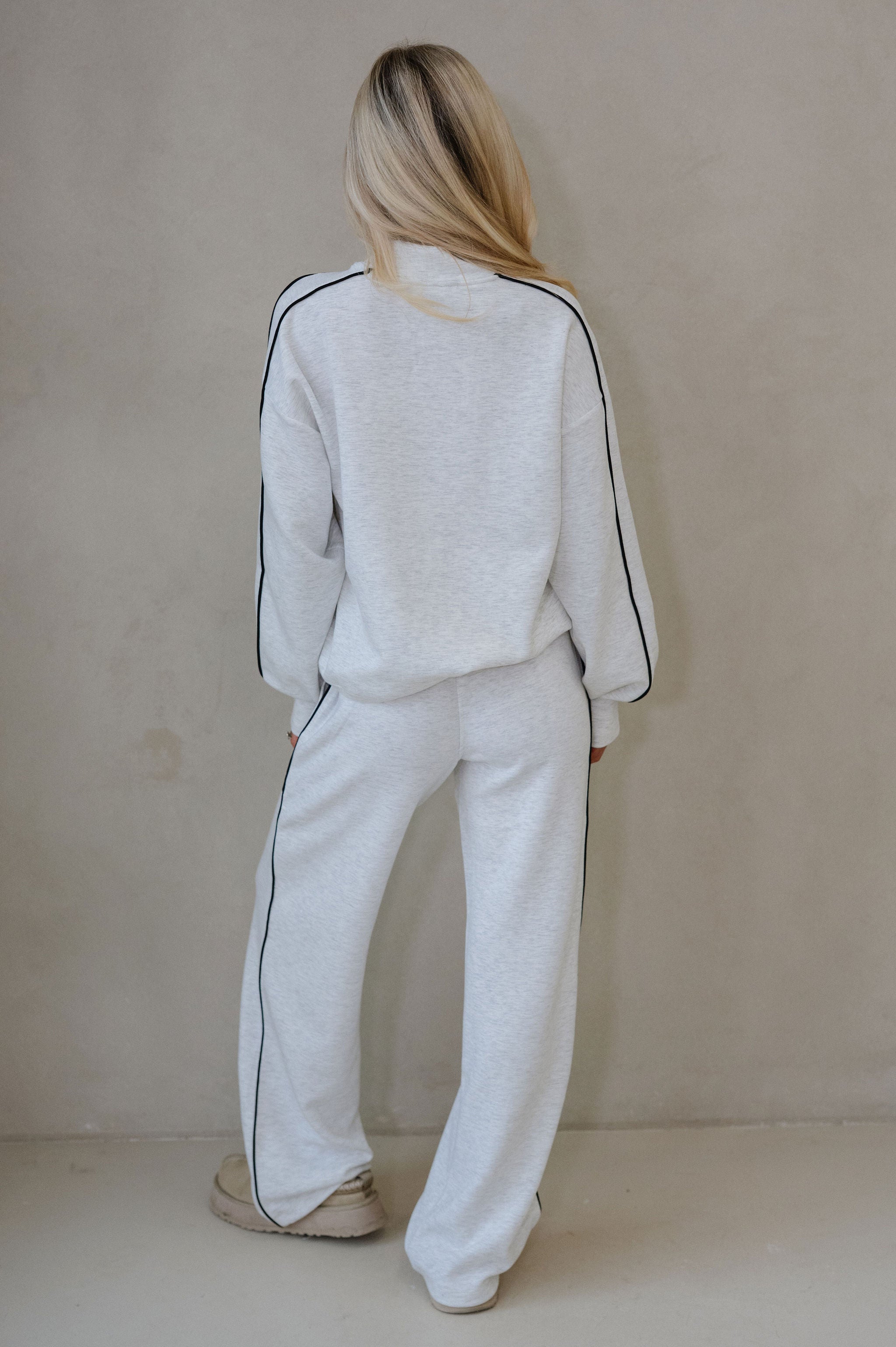 Piper Scuba Pants Set-Grey/Black