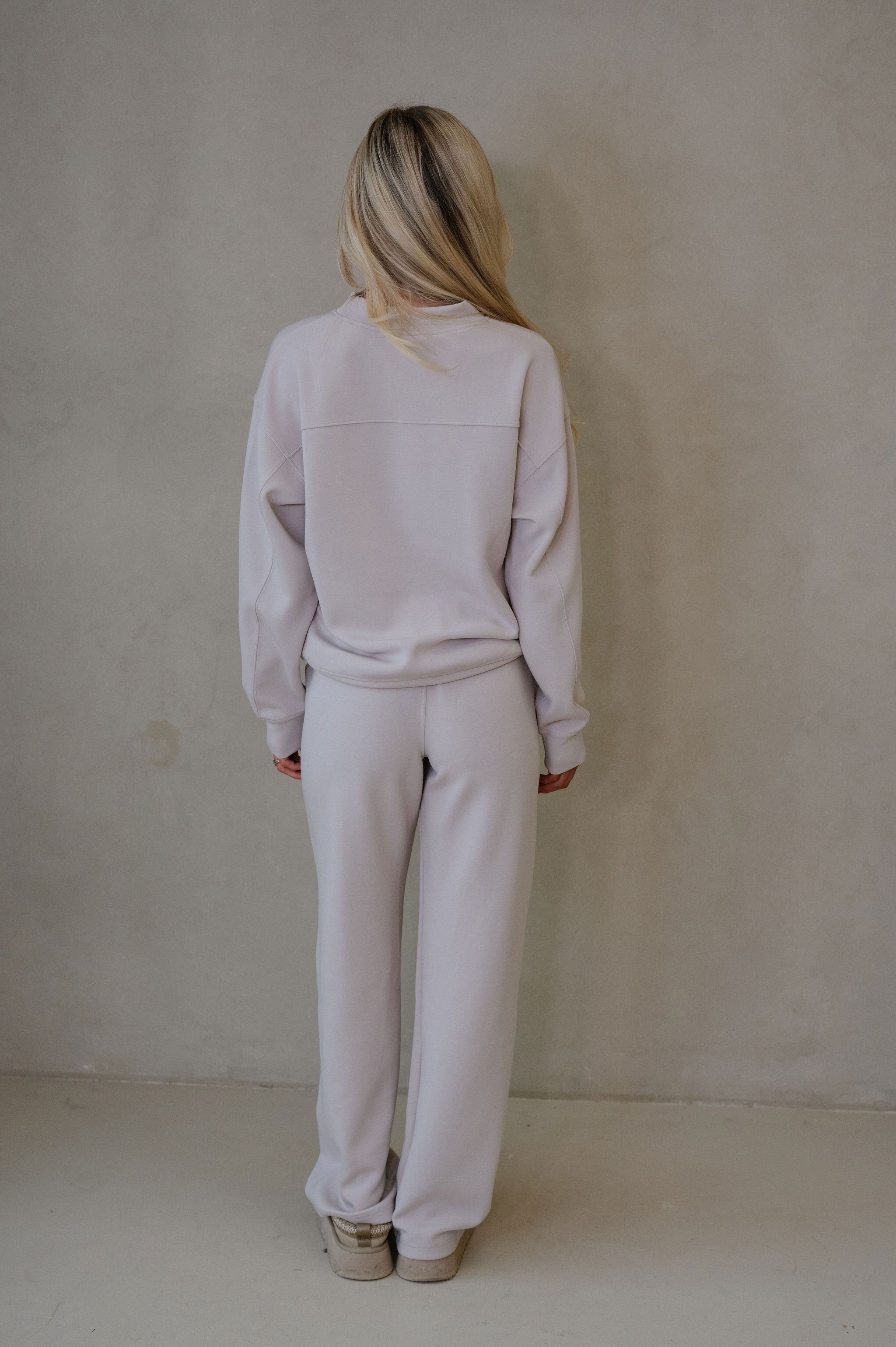 Nelson Scuba Pants Set-Mocha Cream