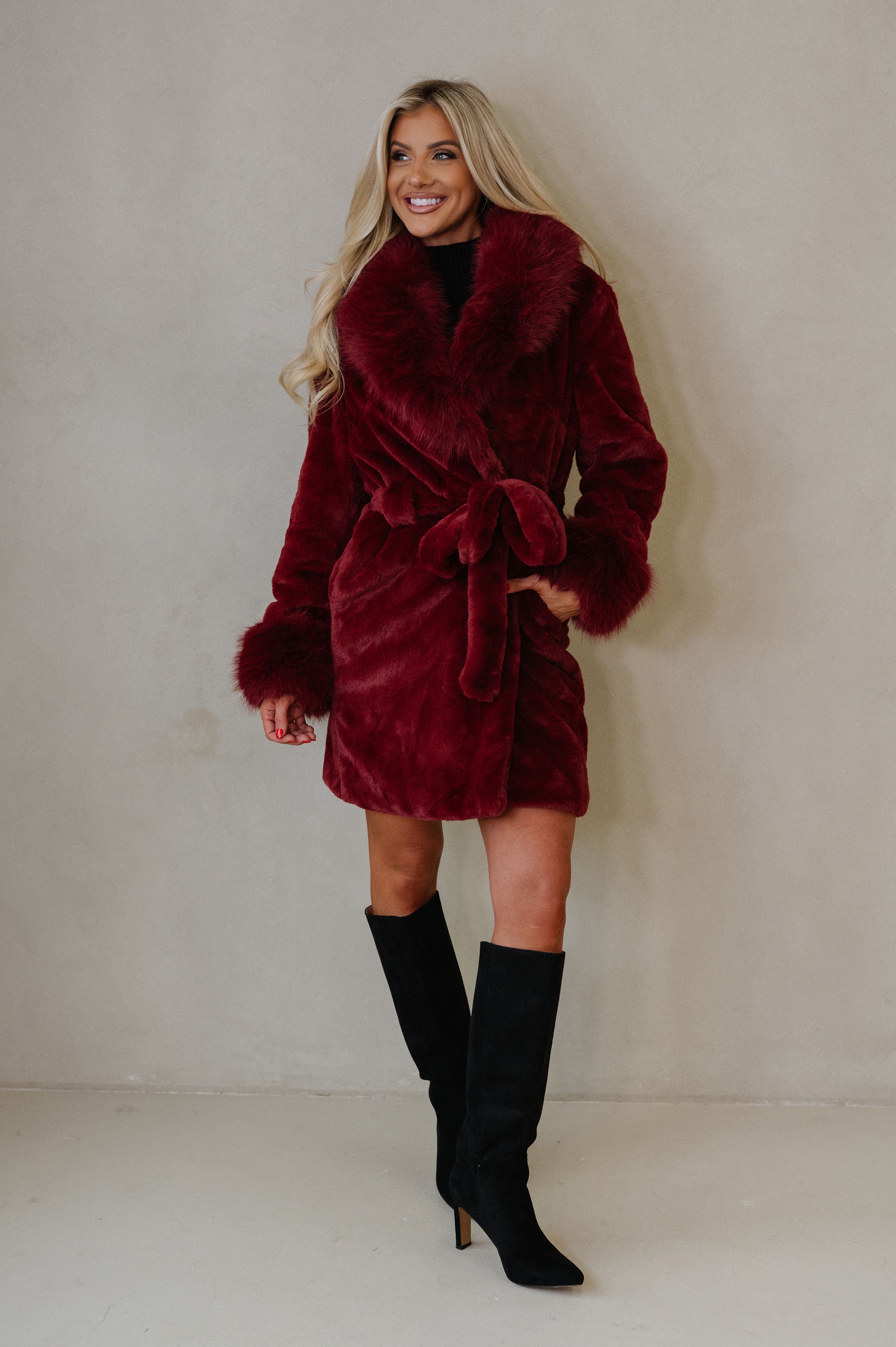 Vivienne Coat-Burgundy