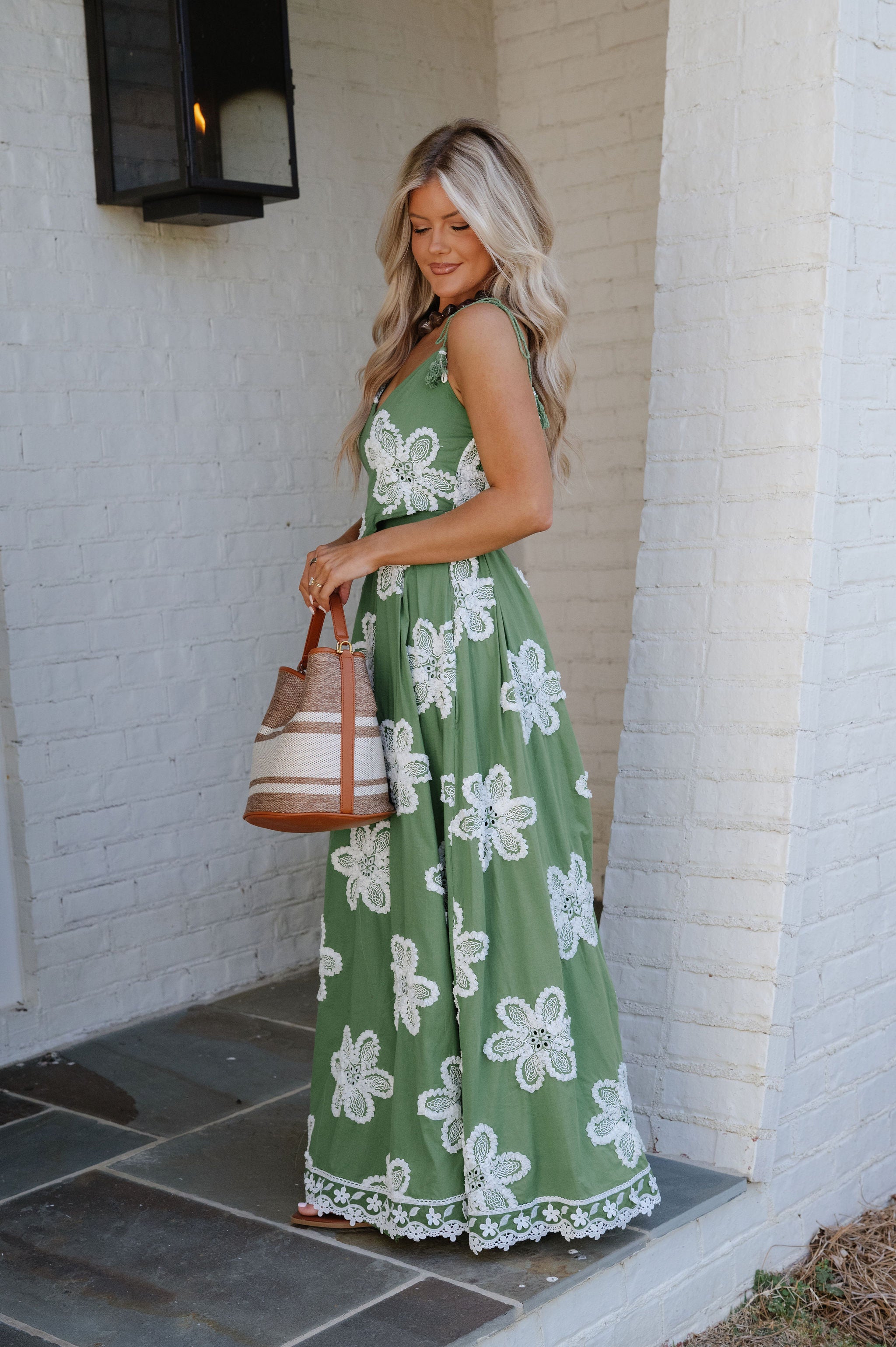 Bloom Skirt Set-Green