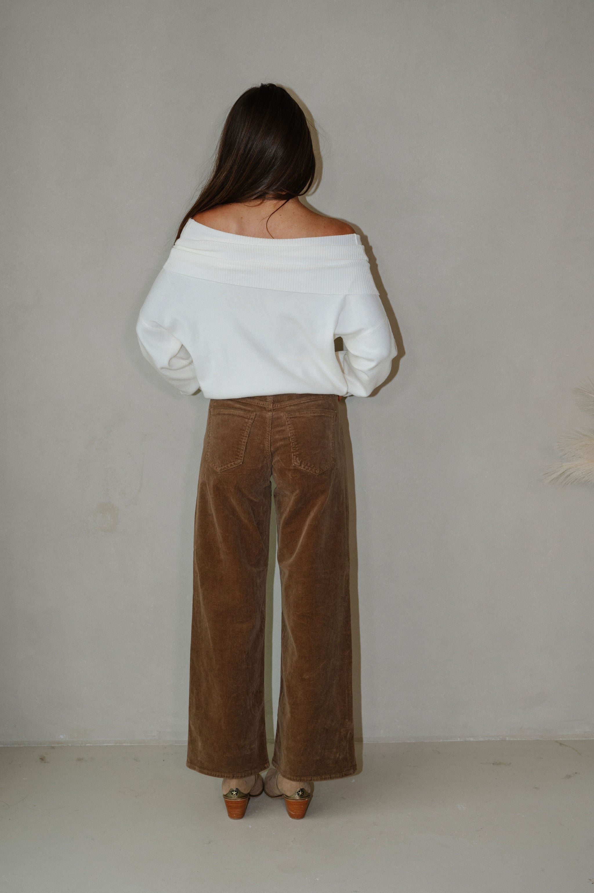 Lilly Corduroy Pants-Dark Khaki