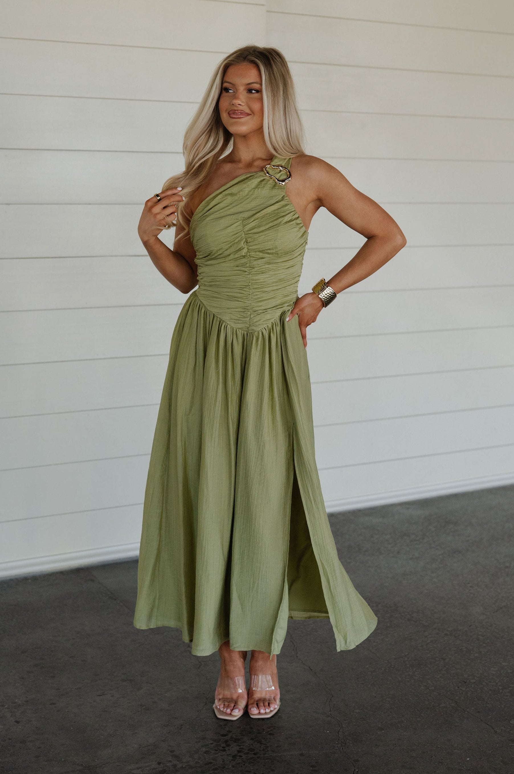 Rooney Maxi Dress-Olive