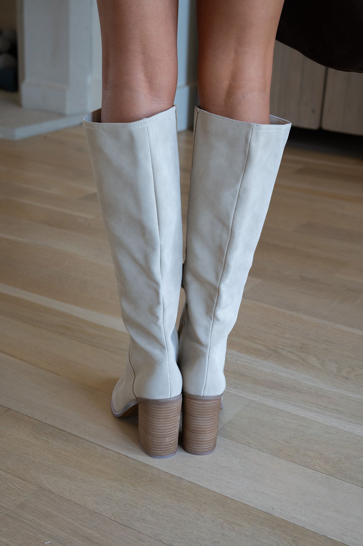 Shiloh Knee High Boot-Light Grey