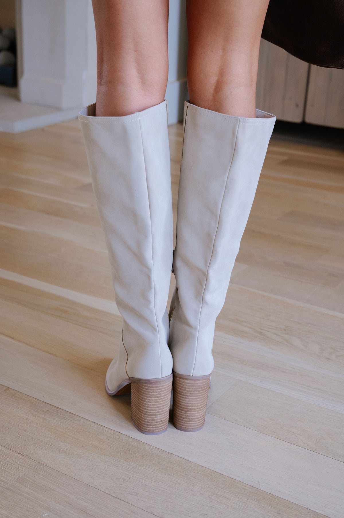 Shiloh Knee High Boot-Light Grey