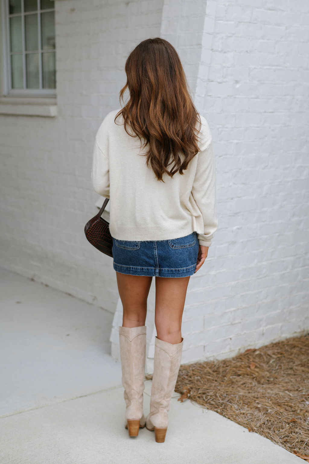 Nina Denim Mini Skirt-Dark Wash