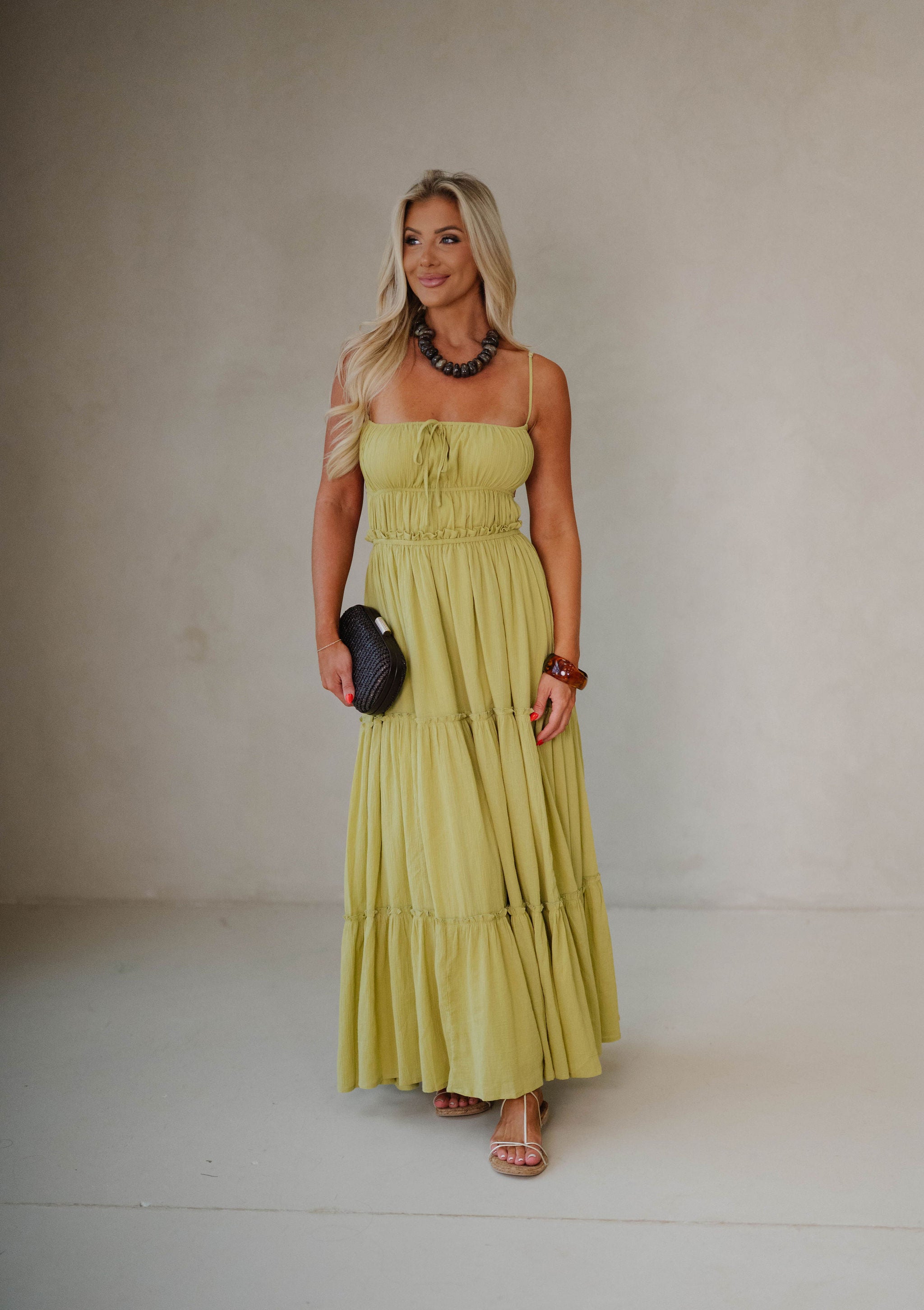 Berkley Tiered Maxi Dress- Kiwi S