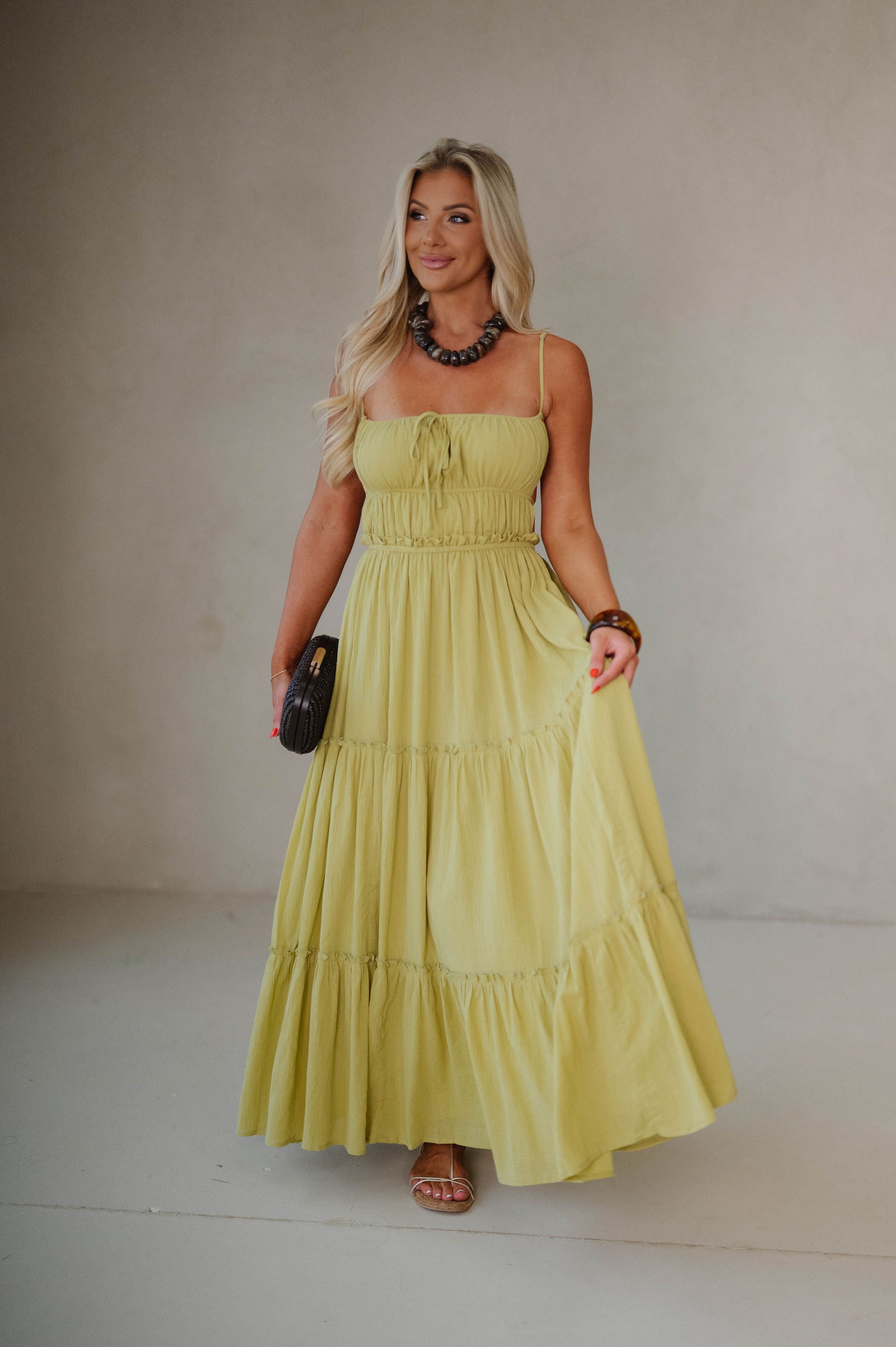 Berkley Tiered Maxi Dress- Kiwi