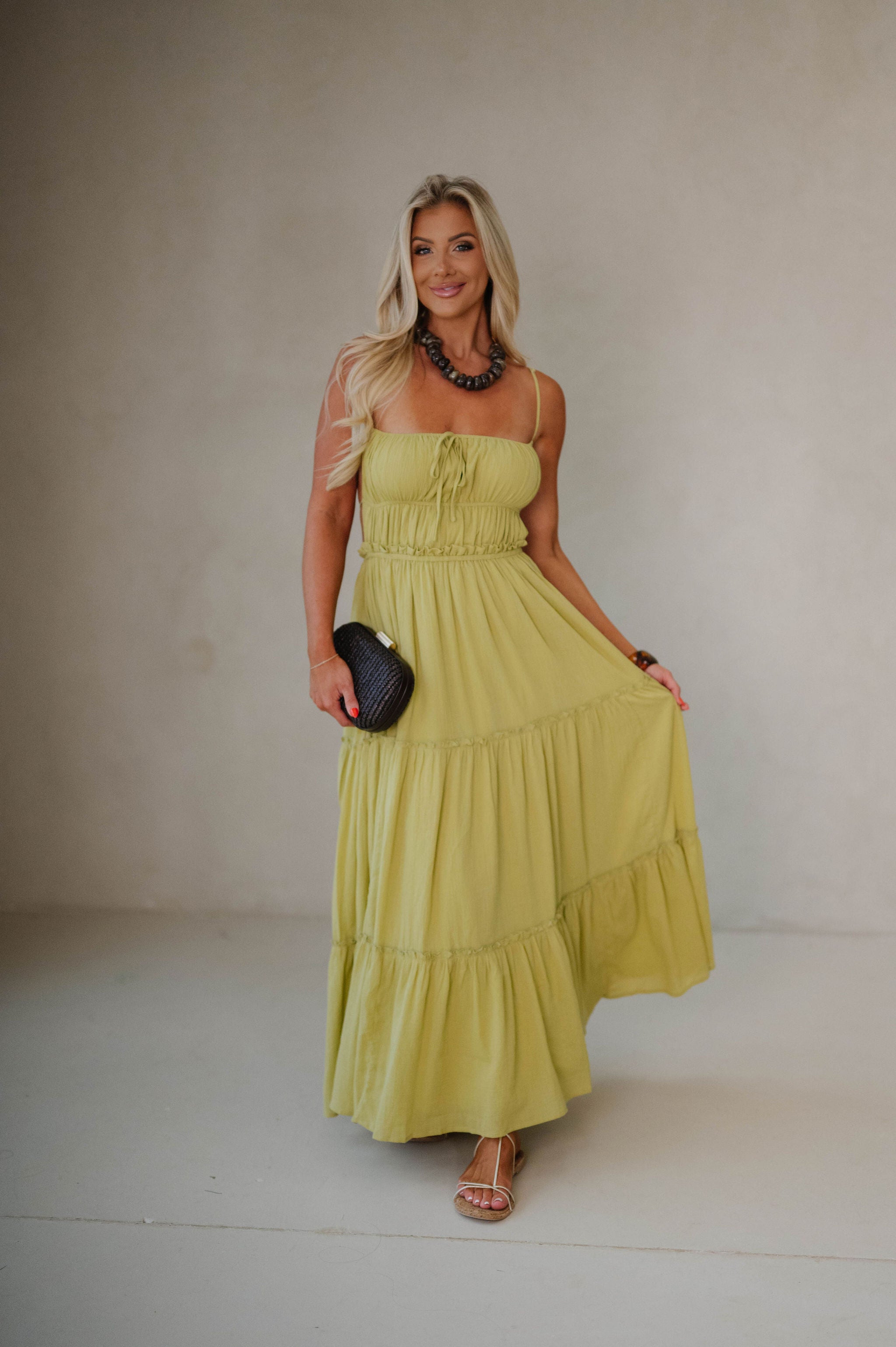 Berkley Tiered Maxi Dress- Kiwi