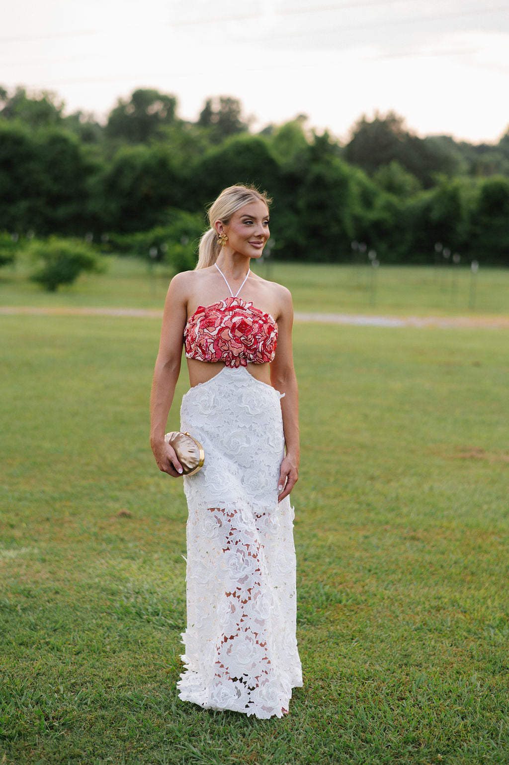 Scarlett Halter Dress-Red