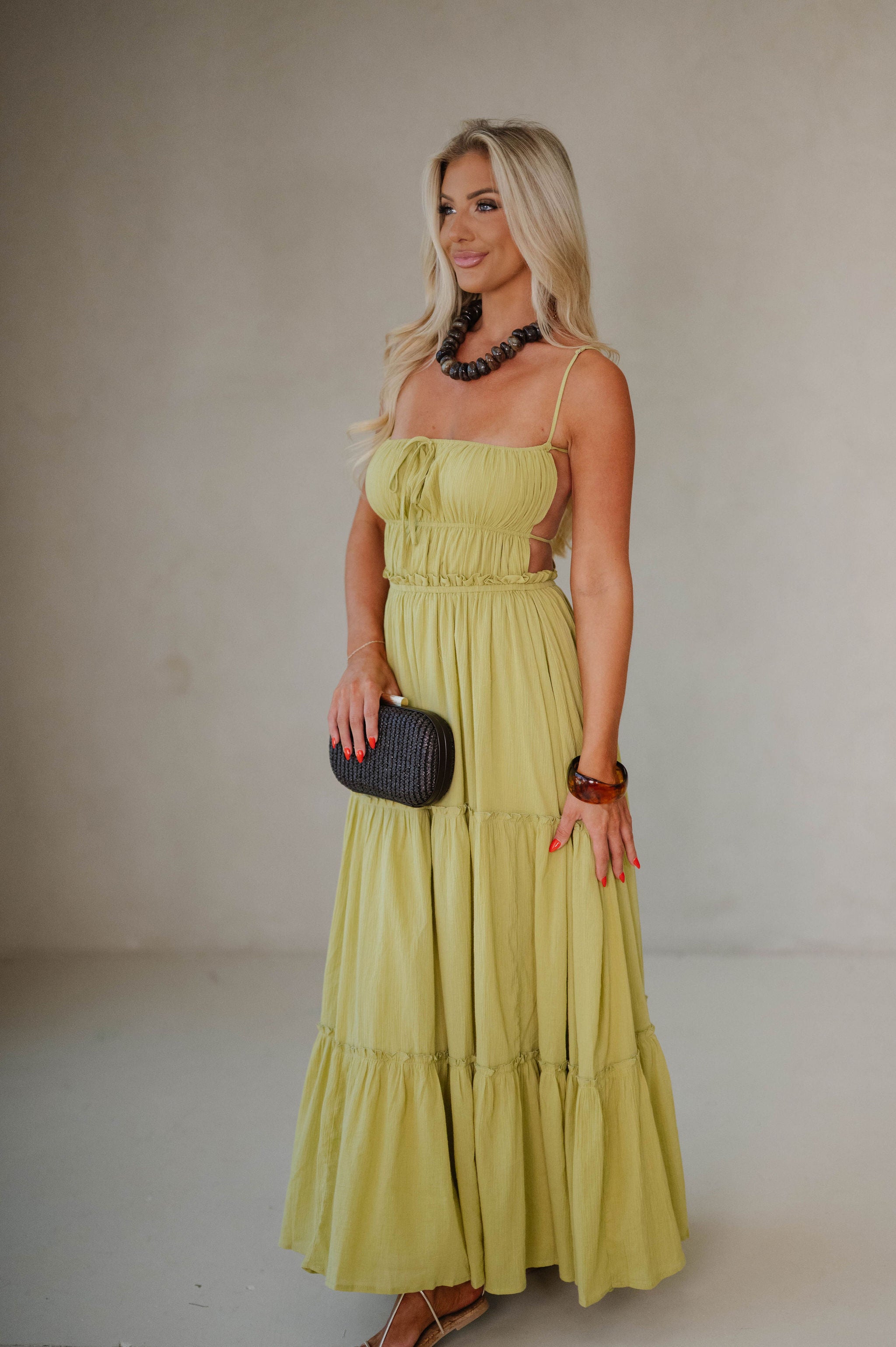 Berkley Tiered Maxi Dress- Kiwi