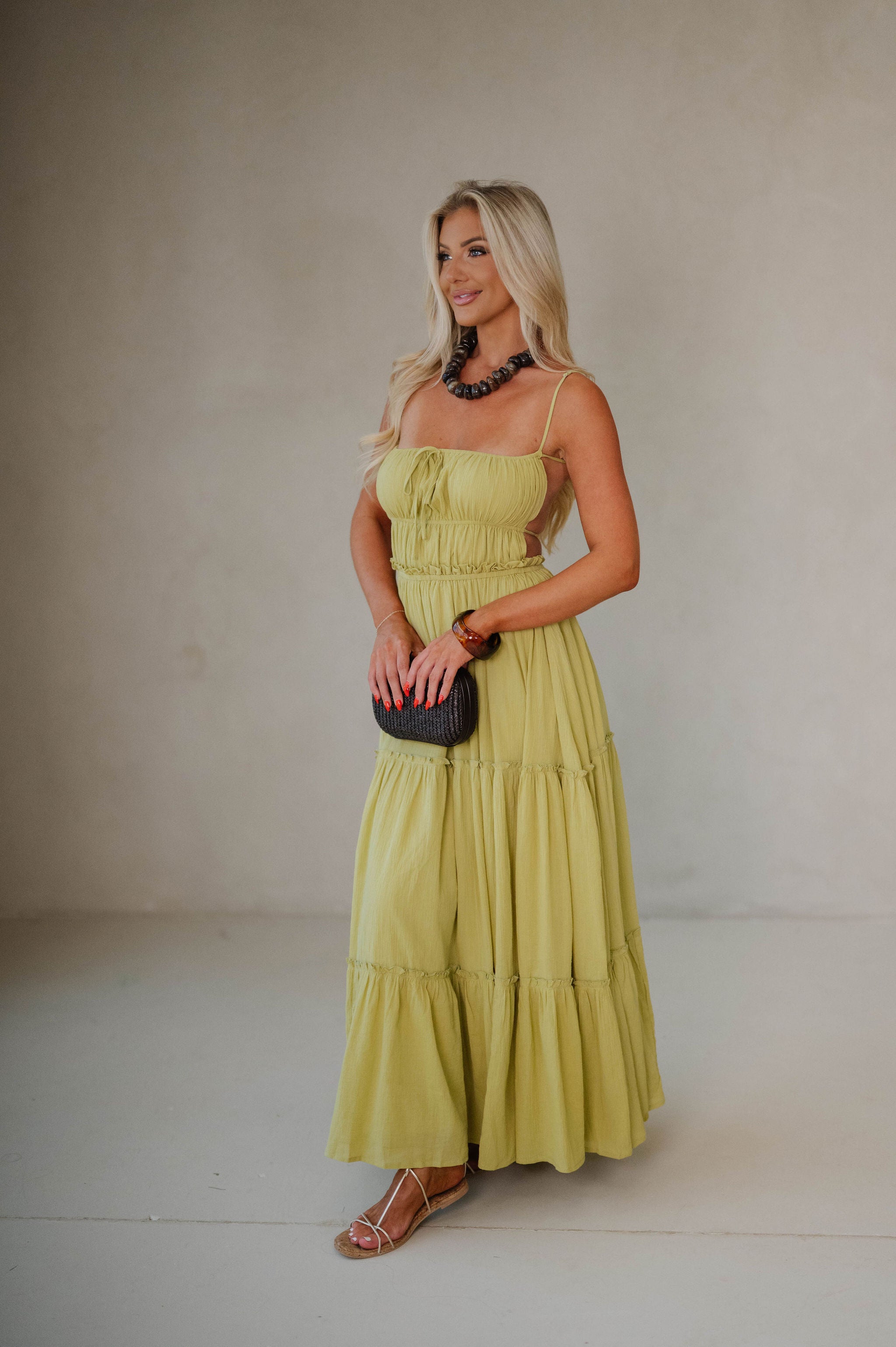 Berkley Tiered Maxi Dress- Kiwi