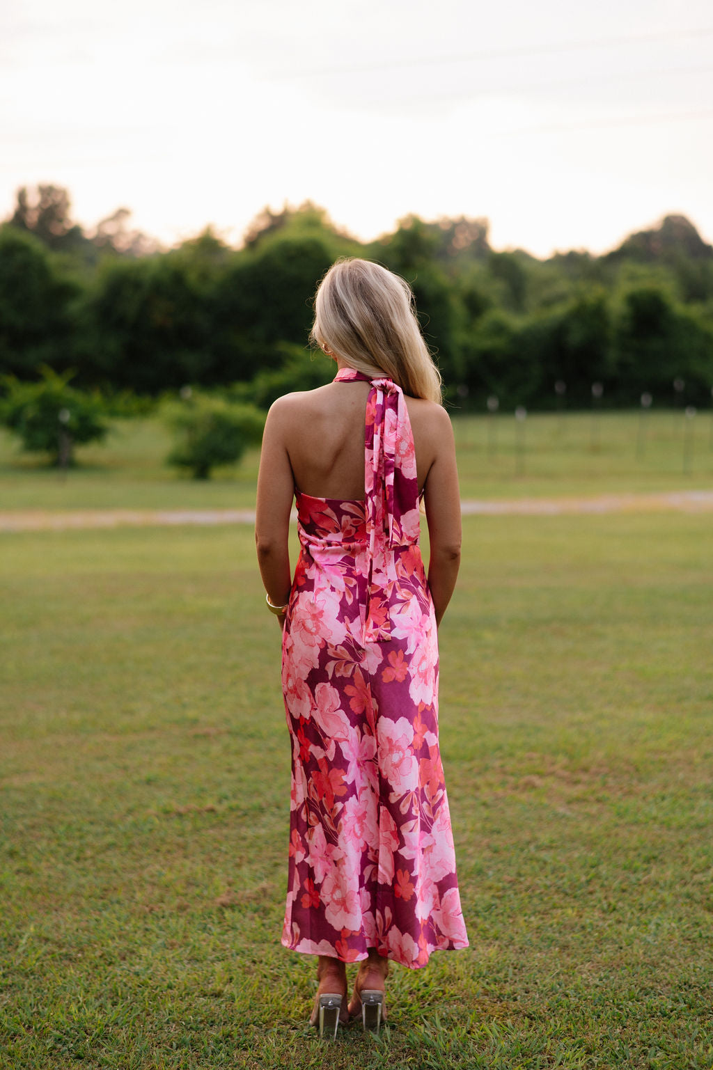 Korie Floral Midi Dress- Purple Mix