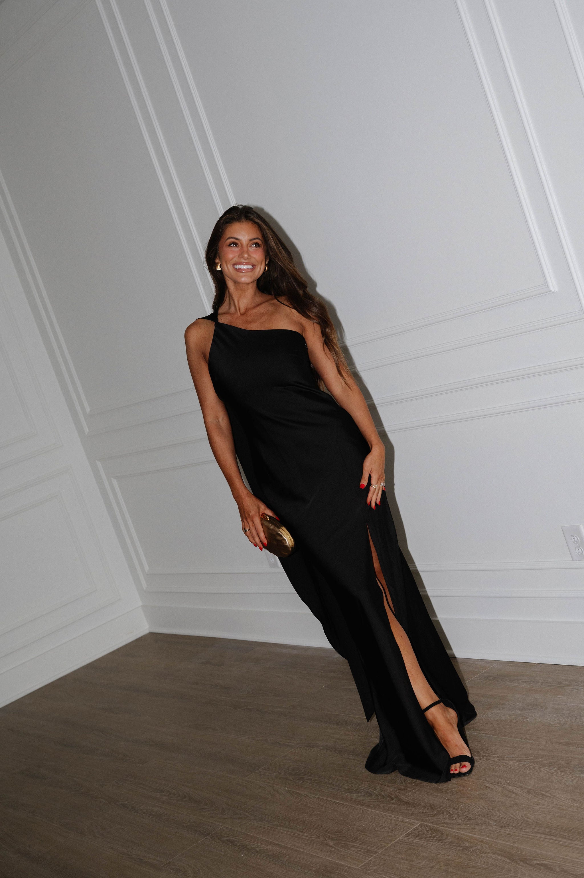 Vivianne Scarf Maxi Dress-Black