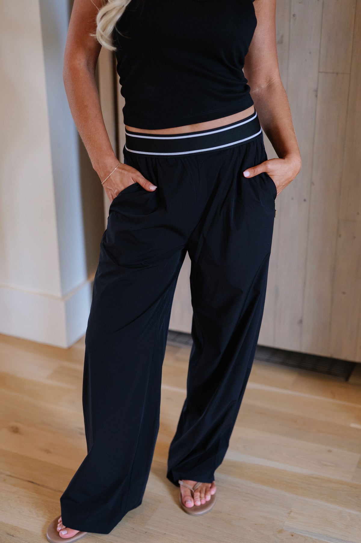 Hayley Track Pants-Black