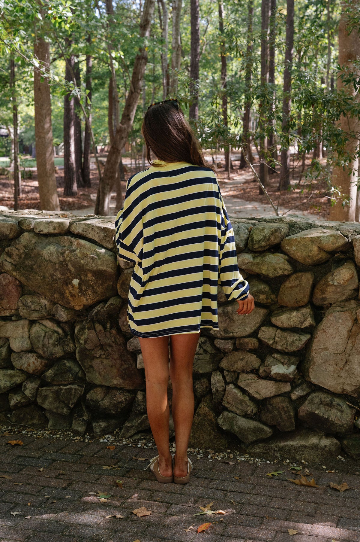 Brooklyn Striped Short Set-Lemon